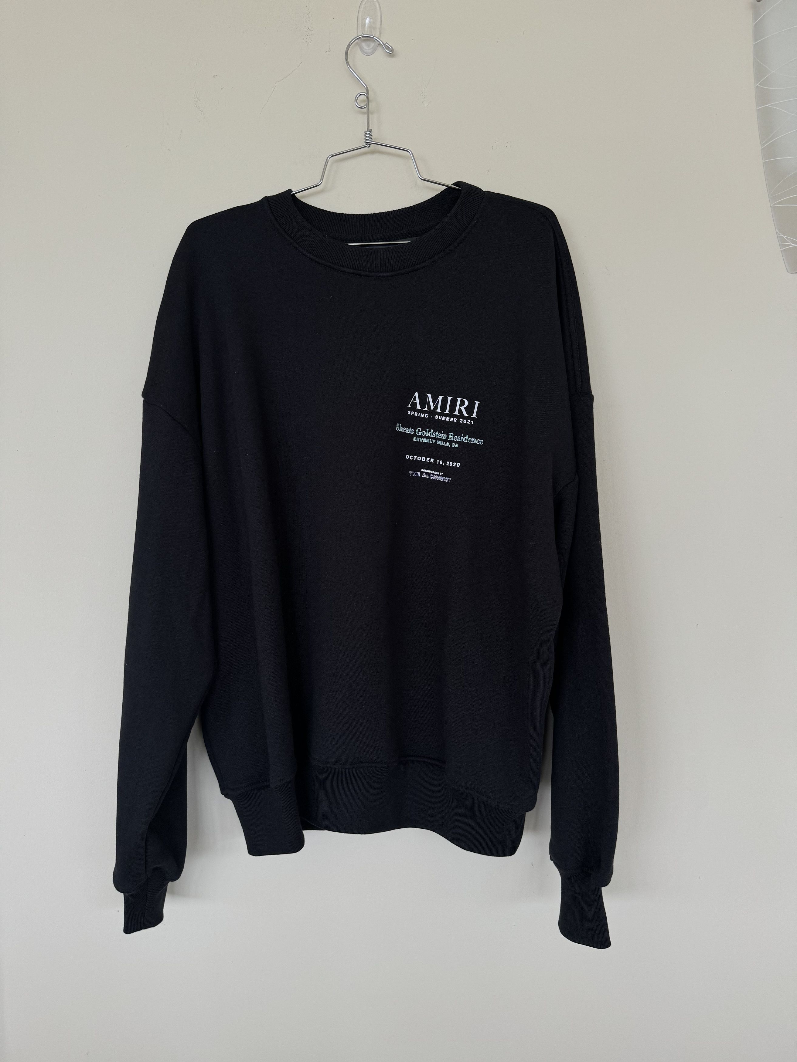 image of Mike Amiri Sheats Goldstein Residence Crew F&f in Black, Men's (Size Medium)