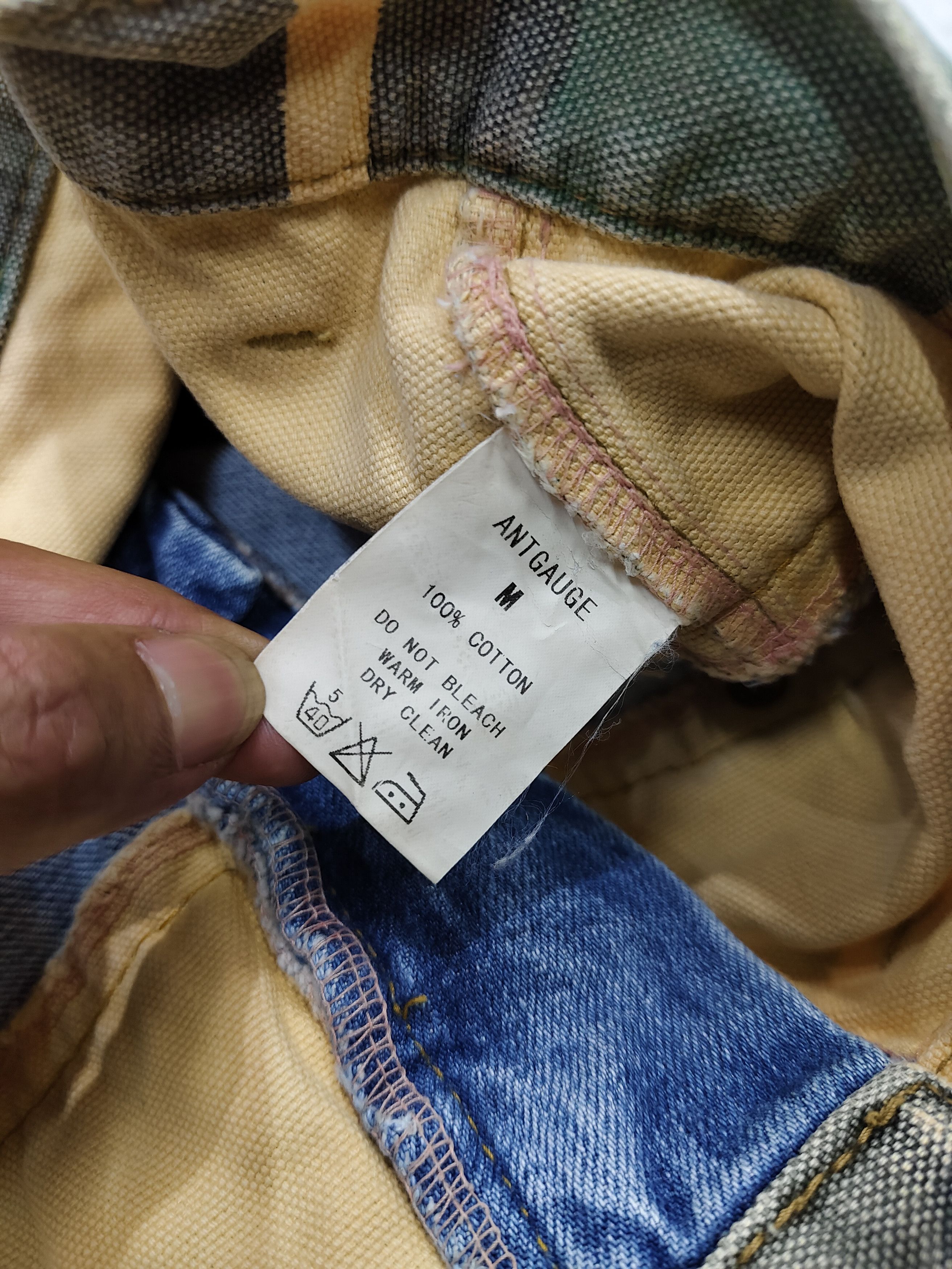 Japanese Brand 🇯🇵Vtg Antgauge🇯🇵Camouflage Pacthwork Ripped Double Waist Size 28" / US 6 / IT 42 - 7 Thumbnail