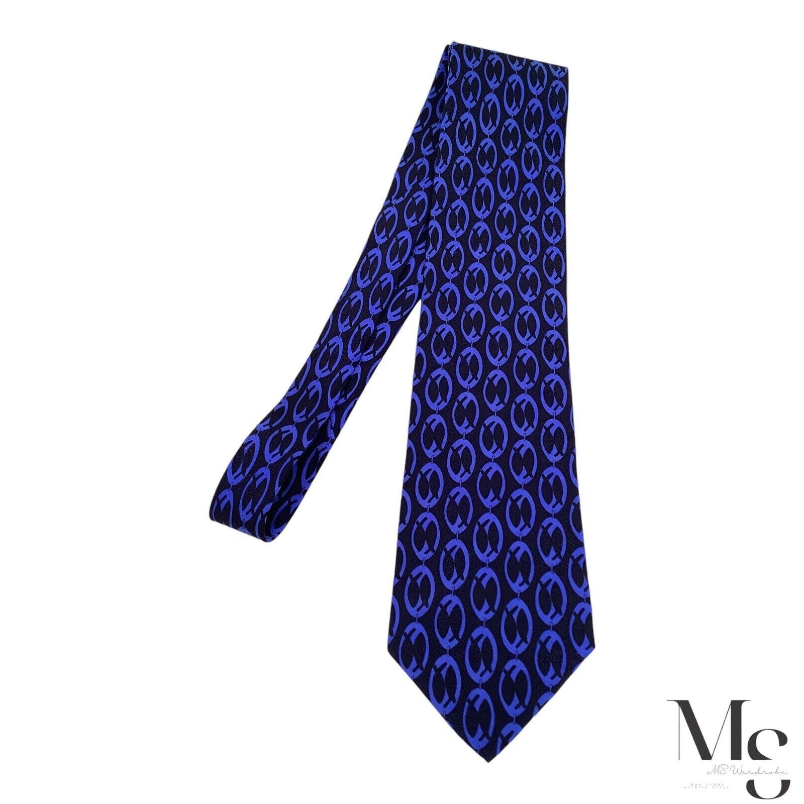 Other ICHTHYS Monte-Carlo Limited Edition Blue Chain Link Silk Tie Size ONE SIZE - 6 Thumbnail