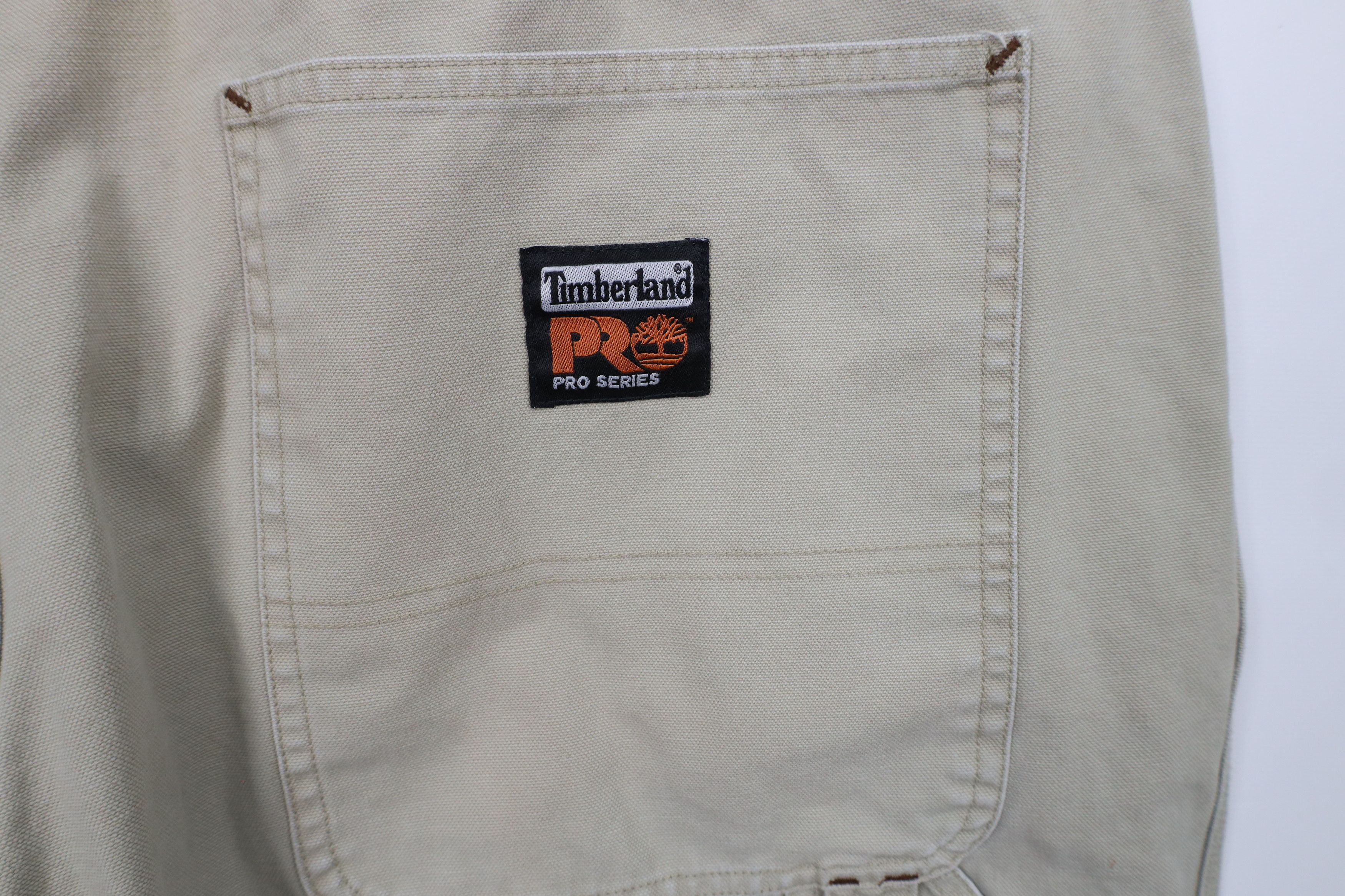 Timberland × Vintage Vintage Timberland Spell Out Wide Leg Canvas Carpenter Pants Size US 38 / EU 54 - 12 Thumbnail