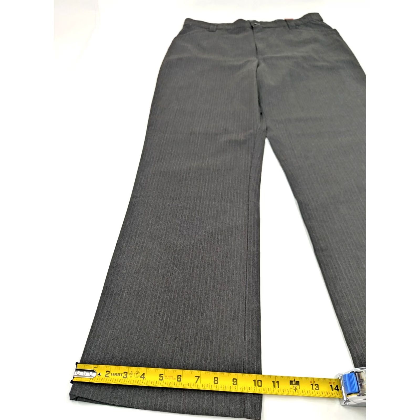 Lee Lee Gray Pinstripe Comfort Waist Bootcut Pants Women 18M (36x32) Cotton NWT Size 40" / US 18 - 2 Thumbnail