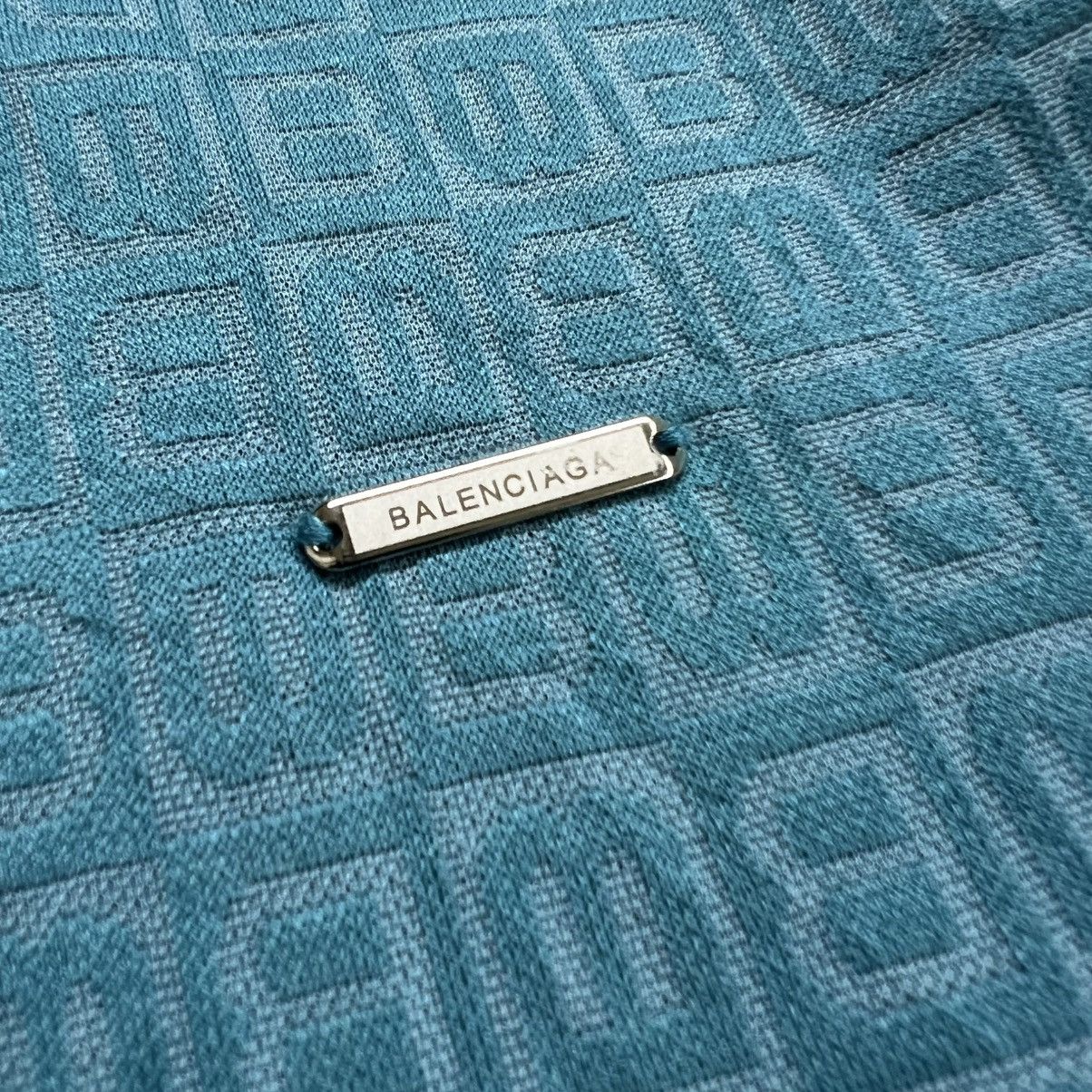 Balenciaga Vintage 90s Balenciaga Monogram Polo Longsleeve Shirt Size US L / EU 52-54 / 3 - 4 Thumbnail
