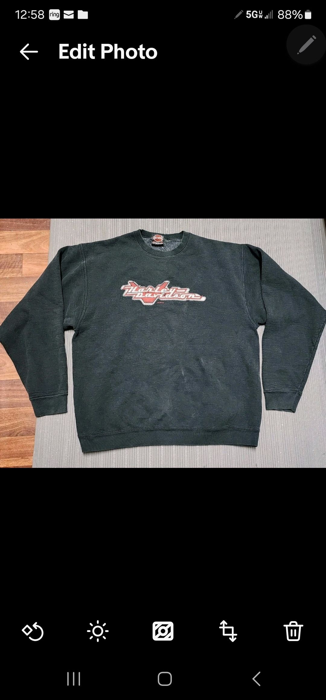 Harley Davidson Vtg Harley Davidson Redline Crewneck Pullover Sweater Large Size US XL / EU 56 / 4 - 1 Thumbnail