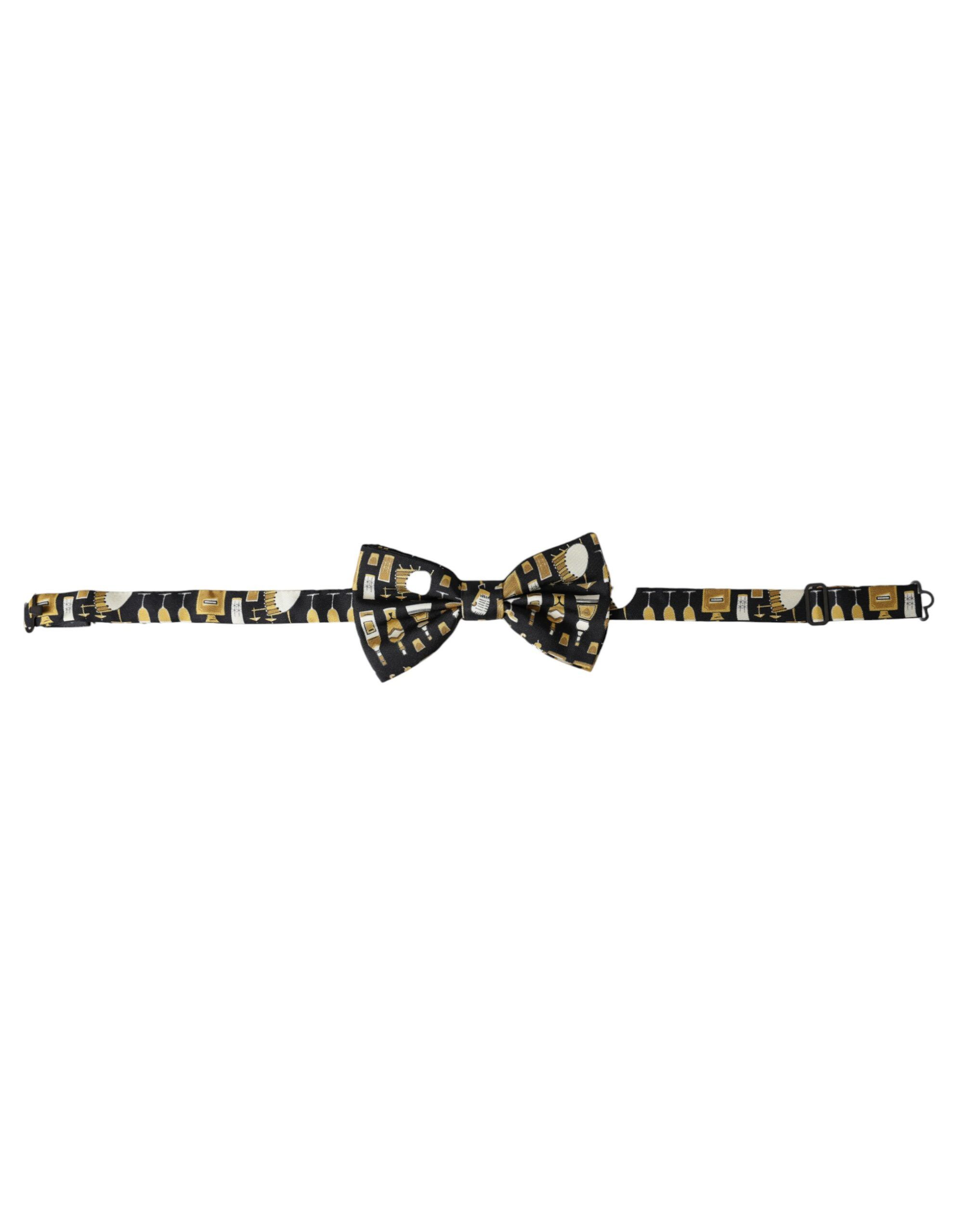 Dolce & Gabbana Black Silk Cocktail Adjustable Neck Men Bow Men's Tie Size ONE SIZE - 1 Thumbnail
