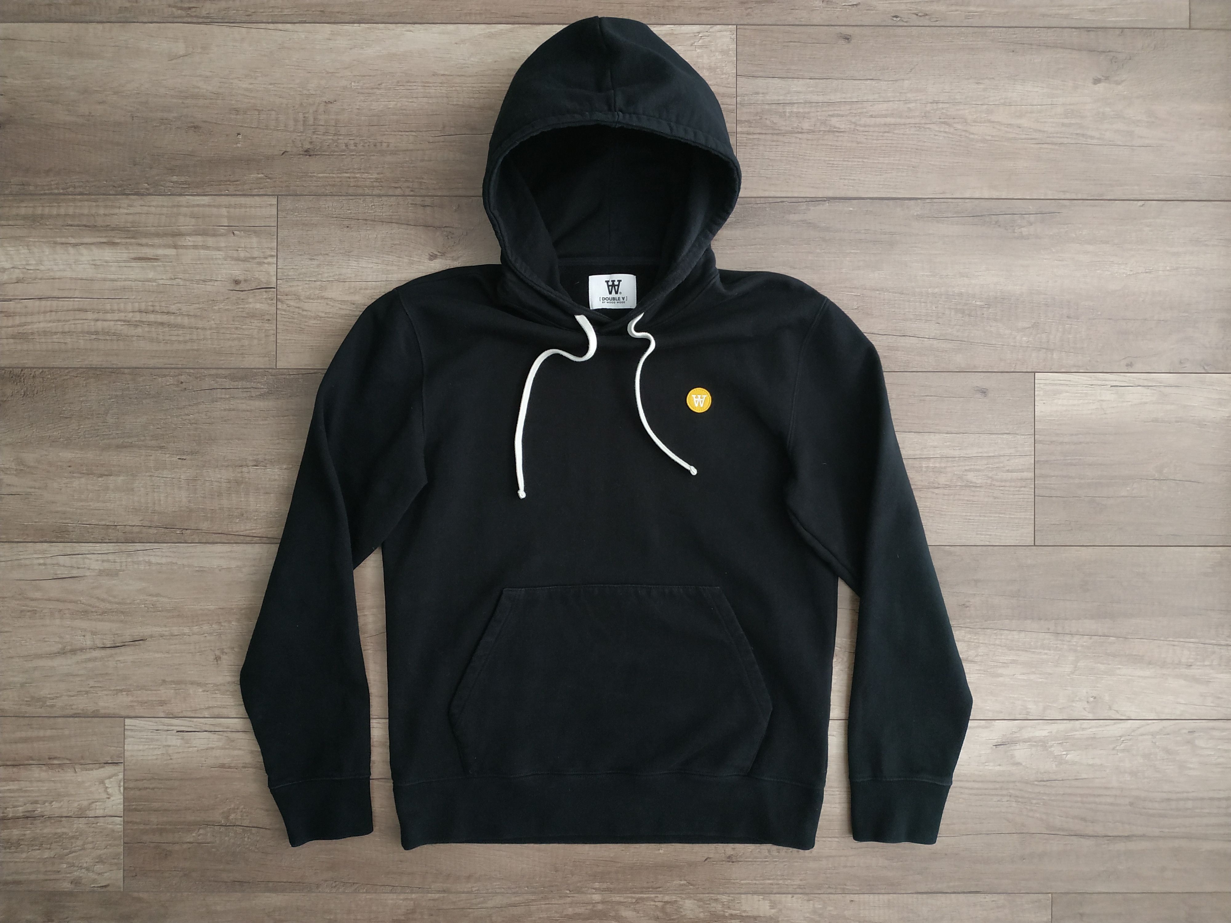 Wood Wood Wood Wood Double A Men's Black Hoodie, s. MEDIUM Size US M / EU 48-50 / 2 - 1 Thumbnail