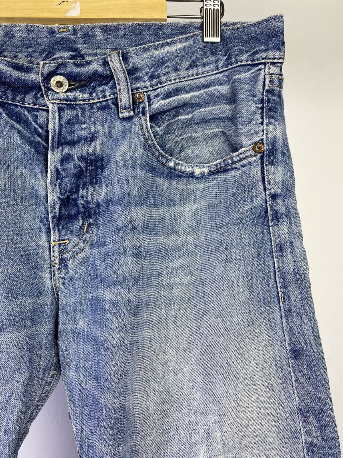 Polo Ralph Lauren Polo Ralph Lauren Distressed Slim Straight Denim Japan Size US 32 / EU 48 - 14 Thumbnail