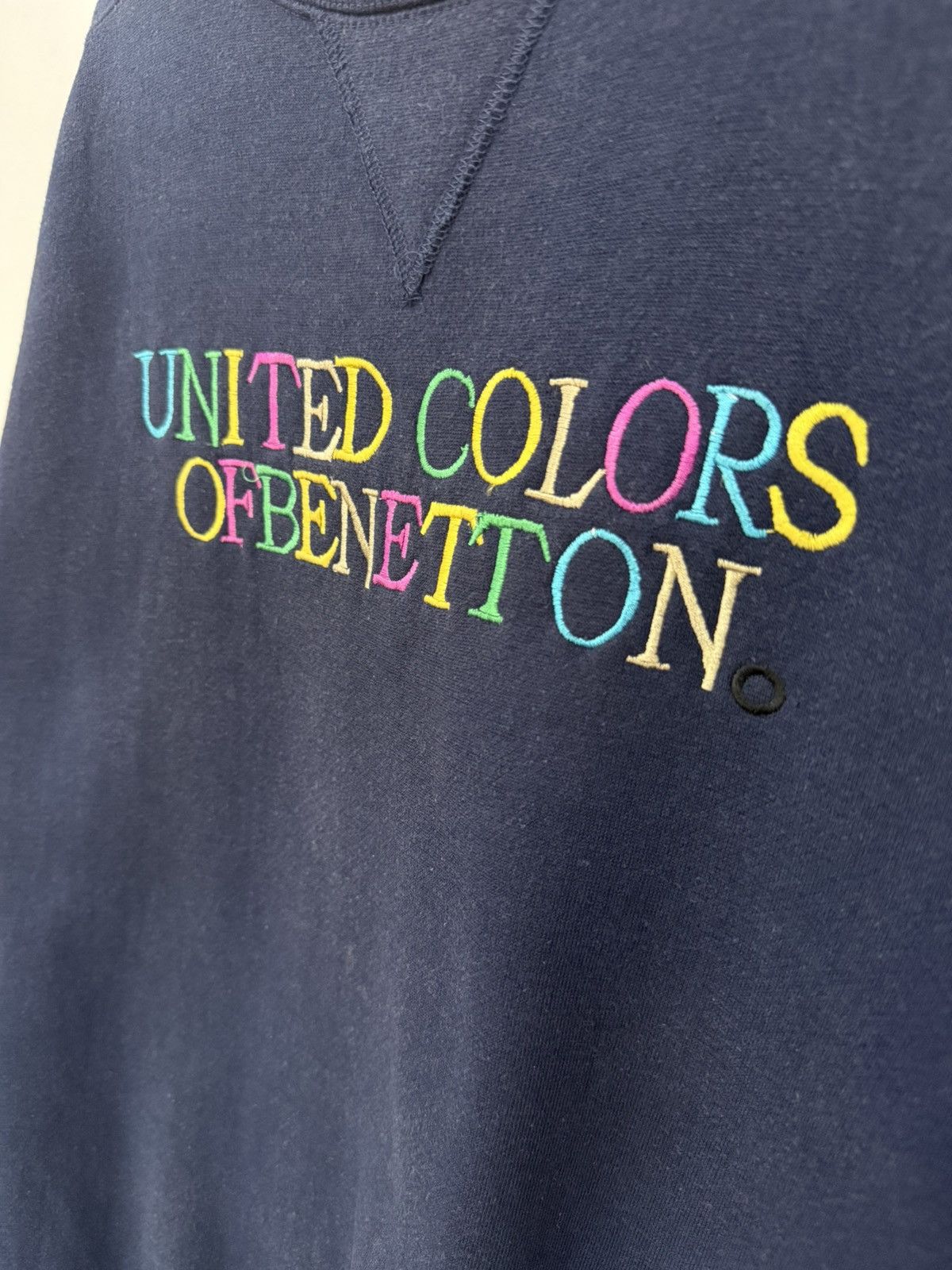 United Colors Of Benetton 🔥 UNITED COLORS OF BENETTON MULTICOLOR EMBROIDED SWEATSHIRT Size US M / EU 48-50 / 2 - 6 Thumbnail