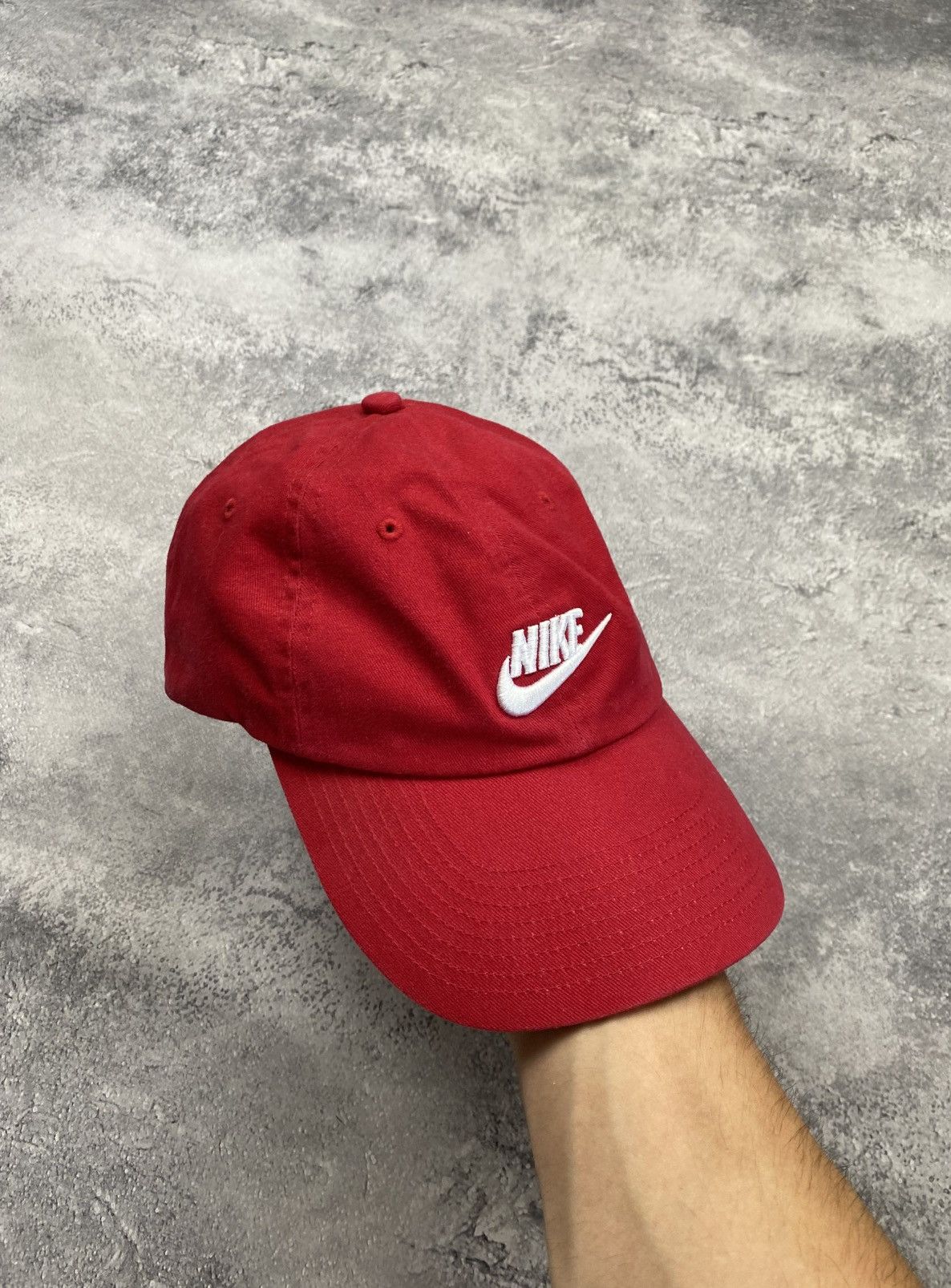 Nike Vintage Nike Cap Red Hat Y2K Spell Out Swoosh Logo 00s Size ONE SIZE - 1 Thumbnail