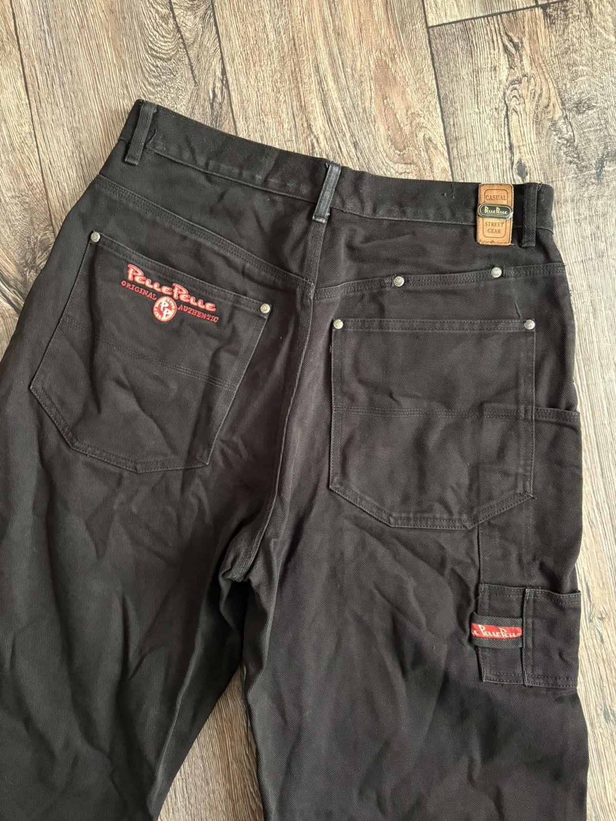 Pelle Pelle Vintage Distressed Baggy Wide Carpenter Denim