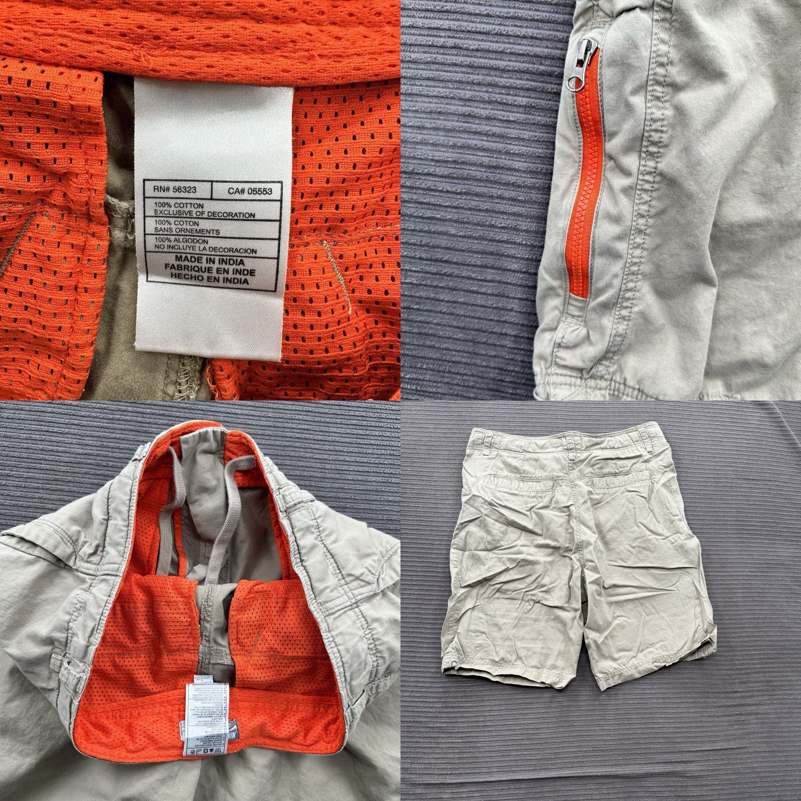 Nike Nike Cargo Shorts Men Medium Brown Cotton Outdoors Hiking Walking 10' Inseam Sizes M Brown Nike Cargo Outdoor Mens Shorts 10in Inseam Size US 31 - 8 Thumbnail