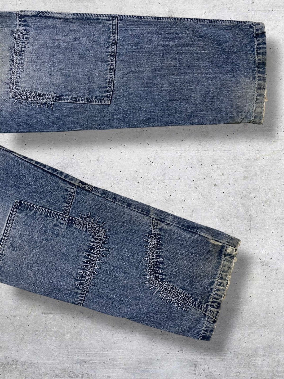 Japanese Brand VINTAGE B.SB JAPAN DESIGNER 1990S PATCHWORK MUDWASH DENIM Size US 28 / EU 44 - 11 Thumbnail