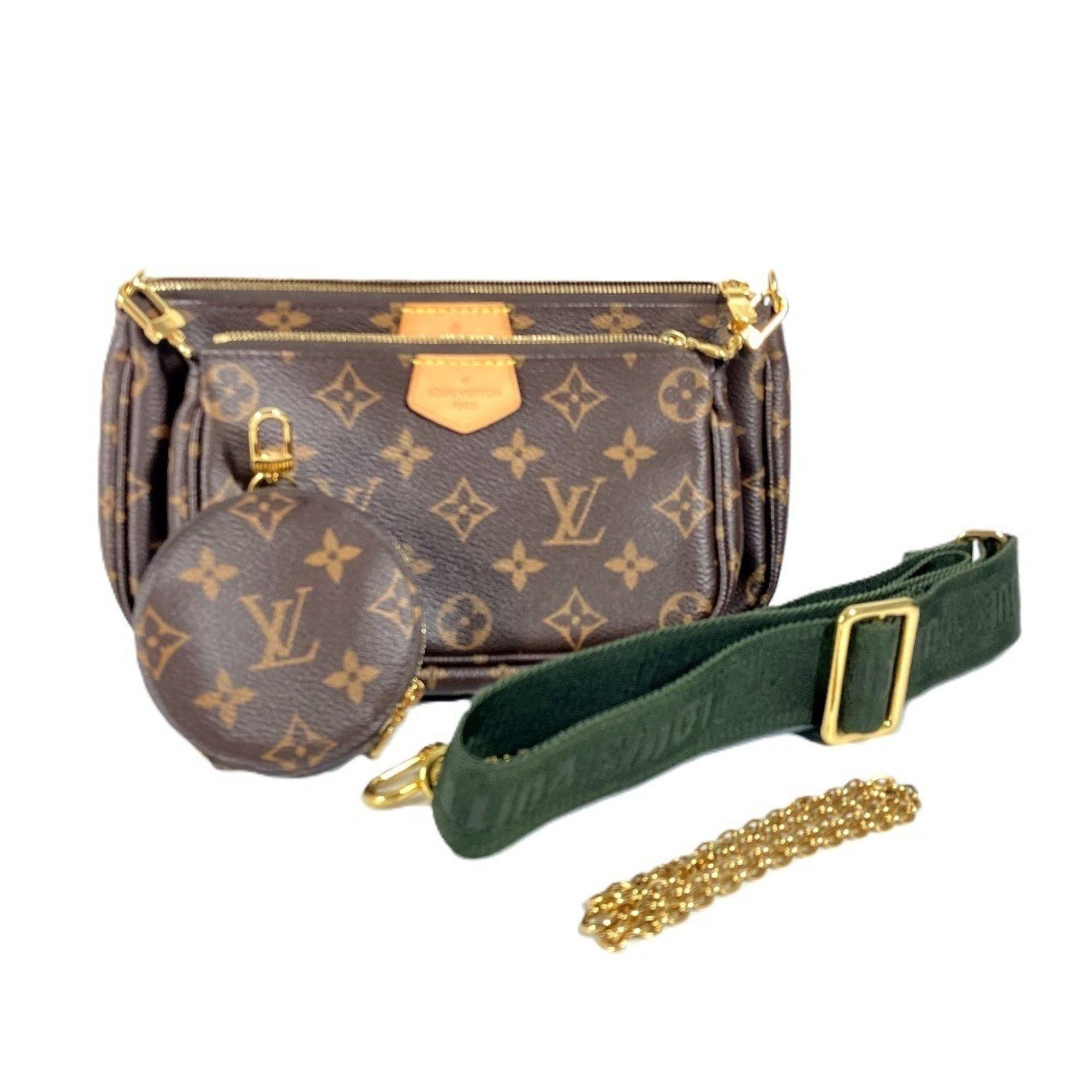 Louis Vuitton M44813 Monogram Multi Pochette Accessoires Wallet/coin Case Wallet Crossbody Bag Shoulder Canvas Women's Khaki Brown
