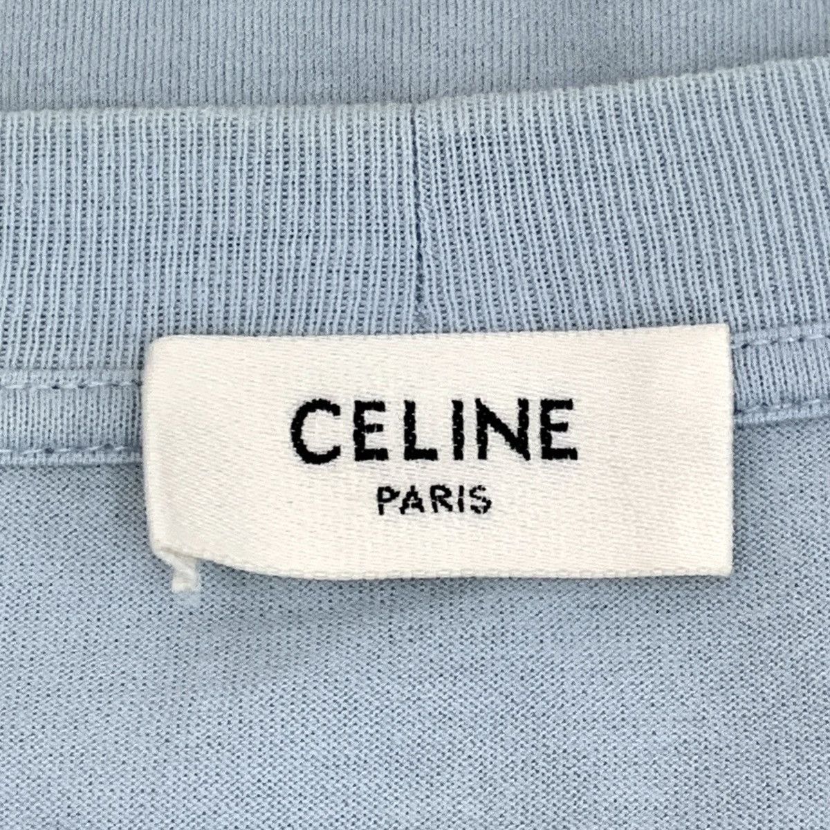 Celine Celine Light Blue Letter Printed Short Sleeve T-shirt K26WX Size M / US 6-8 / IT 42-44 - 6 Thumbnail