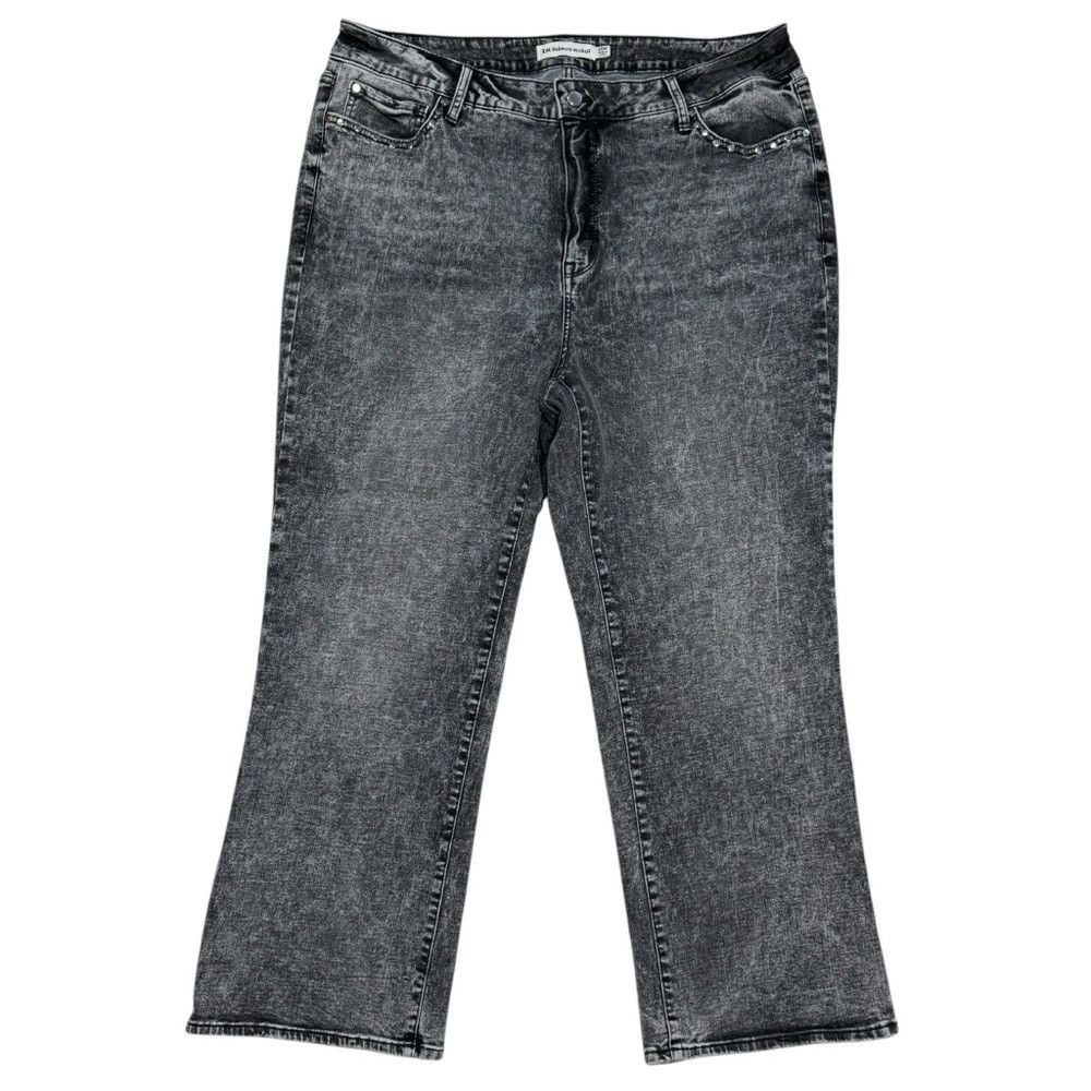 Rebecca Minkoff New Rebecca Minkoff Grey Studded Pockets High Waist Straigh Size 42" / US 20 - 1 Thumbnail
