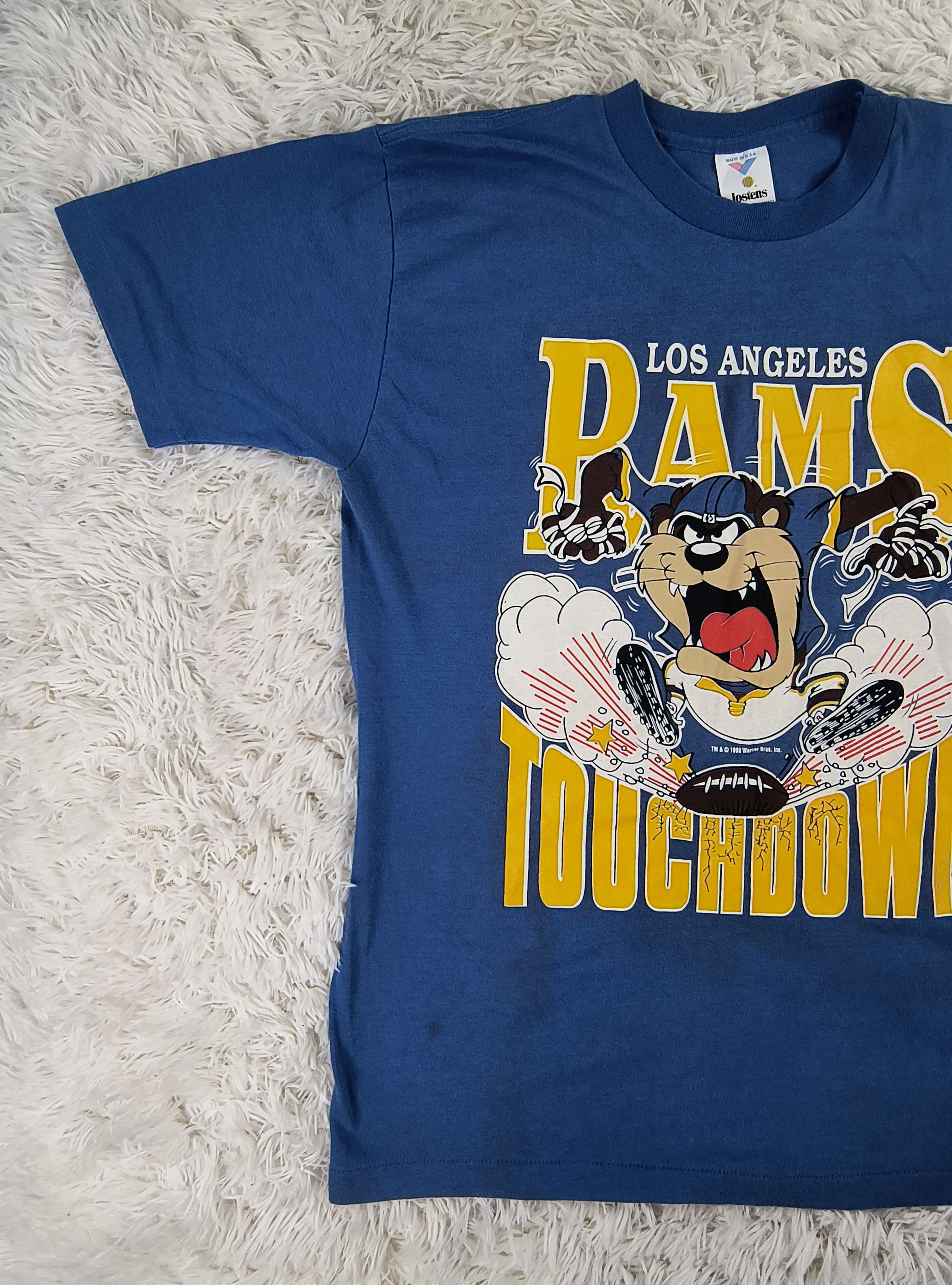 Warner Bros Vintage LA Rams Taz 1990 tee Size US M / EU 48-50 / 2 - 5 Thumbnail
