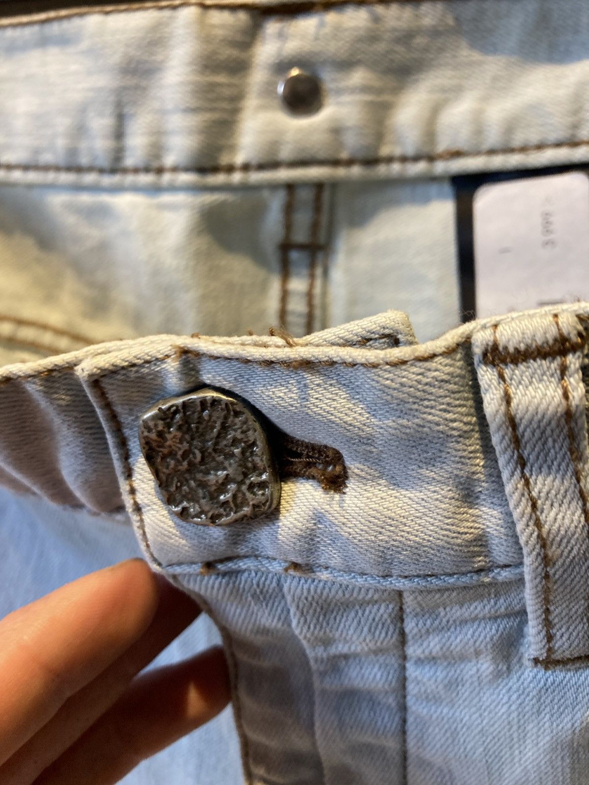 Fagassent Toshiki Aoki Seigeki Very Light Blue Denim Size US 26 / EU 42 - 2 Thumbnail