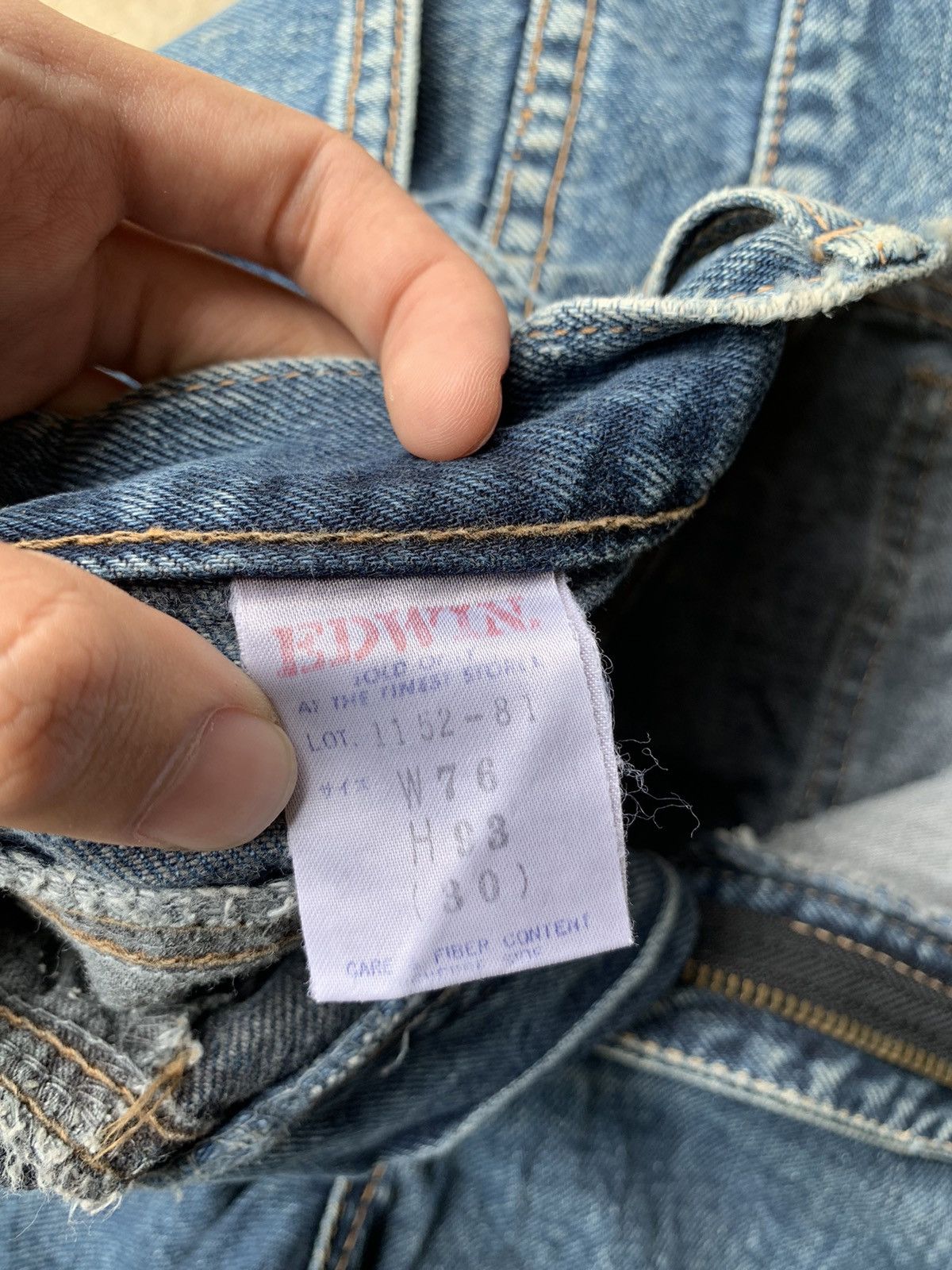 Edwin × Vintage VINTAGE EDWIN DISTRESSED DENIM Size US 28 / EU 44 - 7 Thumbnail