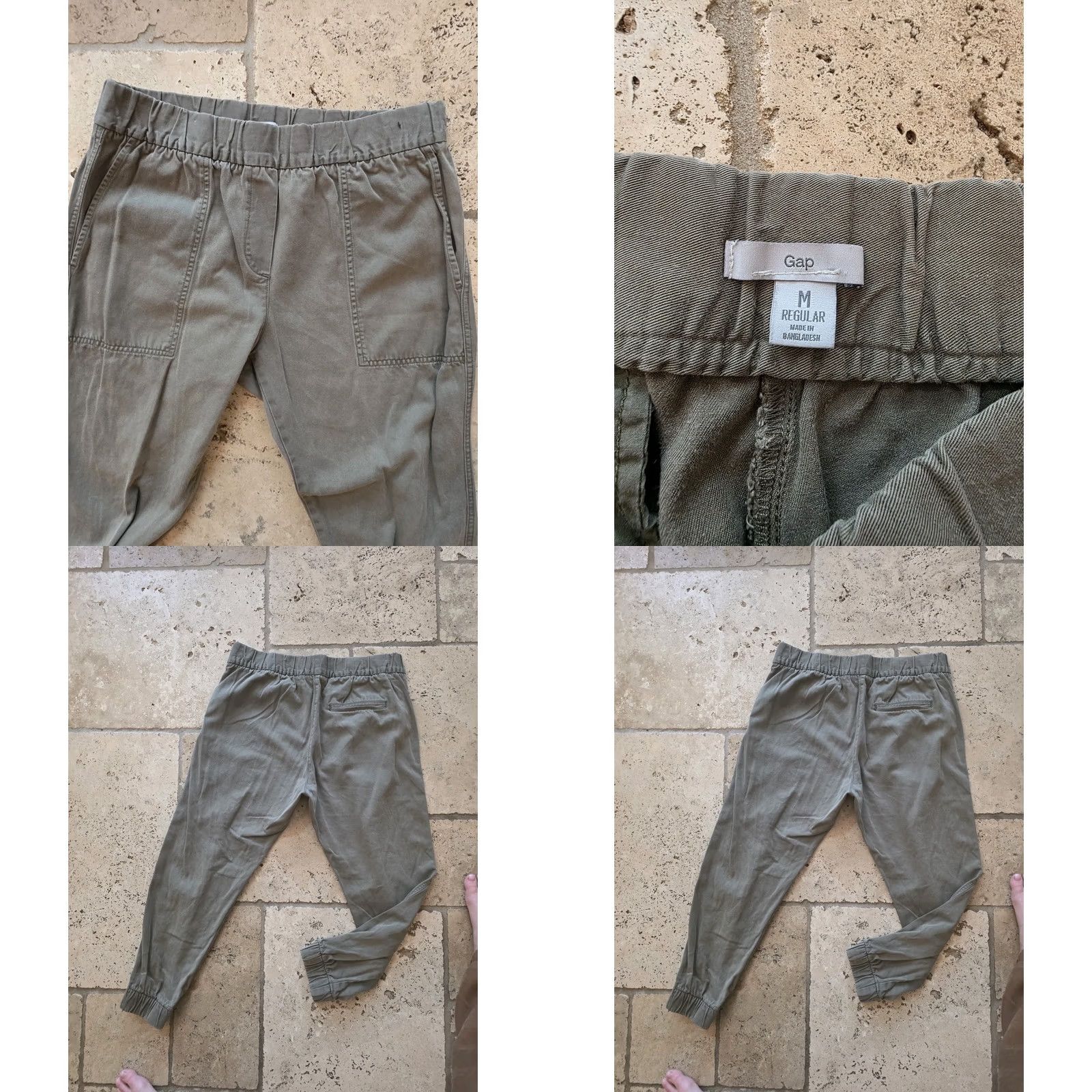 Gap GAP Jogger Pants Women M Green Army Soft Olive Utility Joggers Size 32" / US 10 / IT 46 - 8 Thumbnail