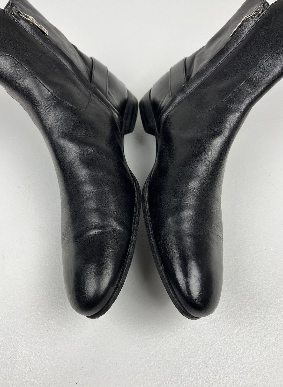 Gucci GUCCI Boots Ankle Leather Shoes Side Zip Straps Black Men’s Size US 7.5 / EU 40-41 - 6 Thumbnail
