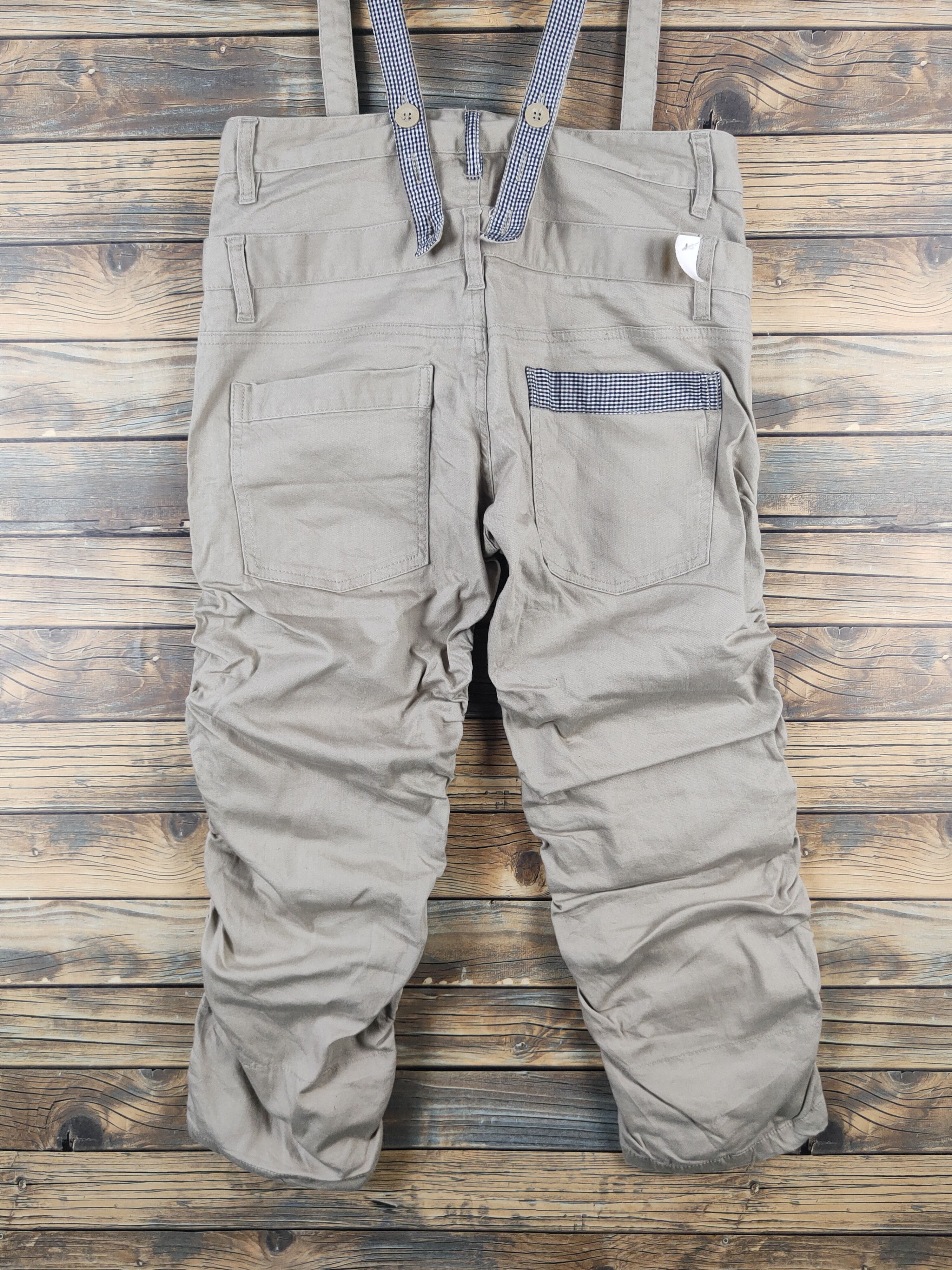 Japanese Brand × Vintage DL Japanese Brand Beige Suspender Pants #1085 Size 30" / US 8 / IT 44 - 12 Thumbnail