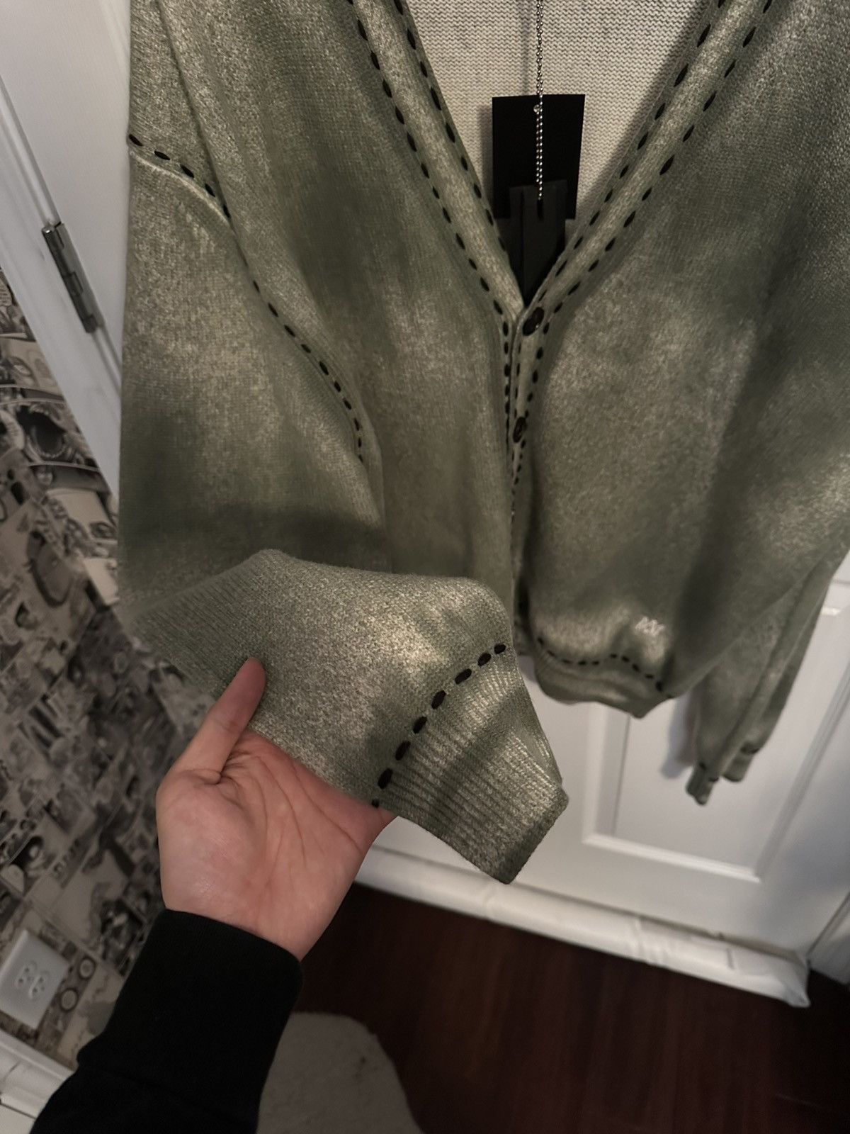 Amiri AMIRI PIGMENT SPRAY CARDIGAN MENS Size US M / EU 48-50 / 2 - 11 Thumbnail