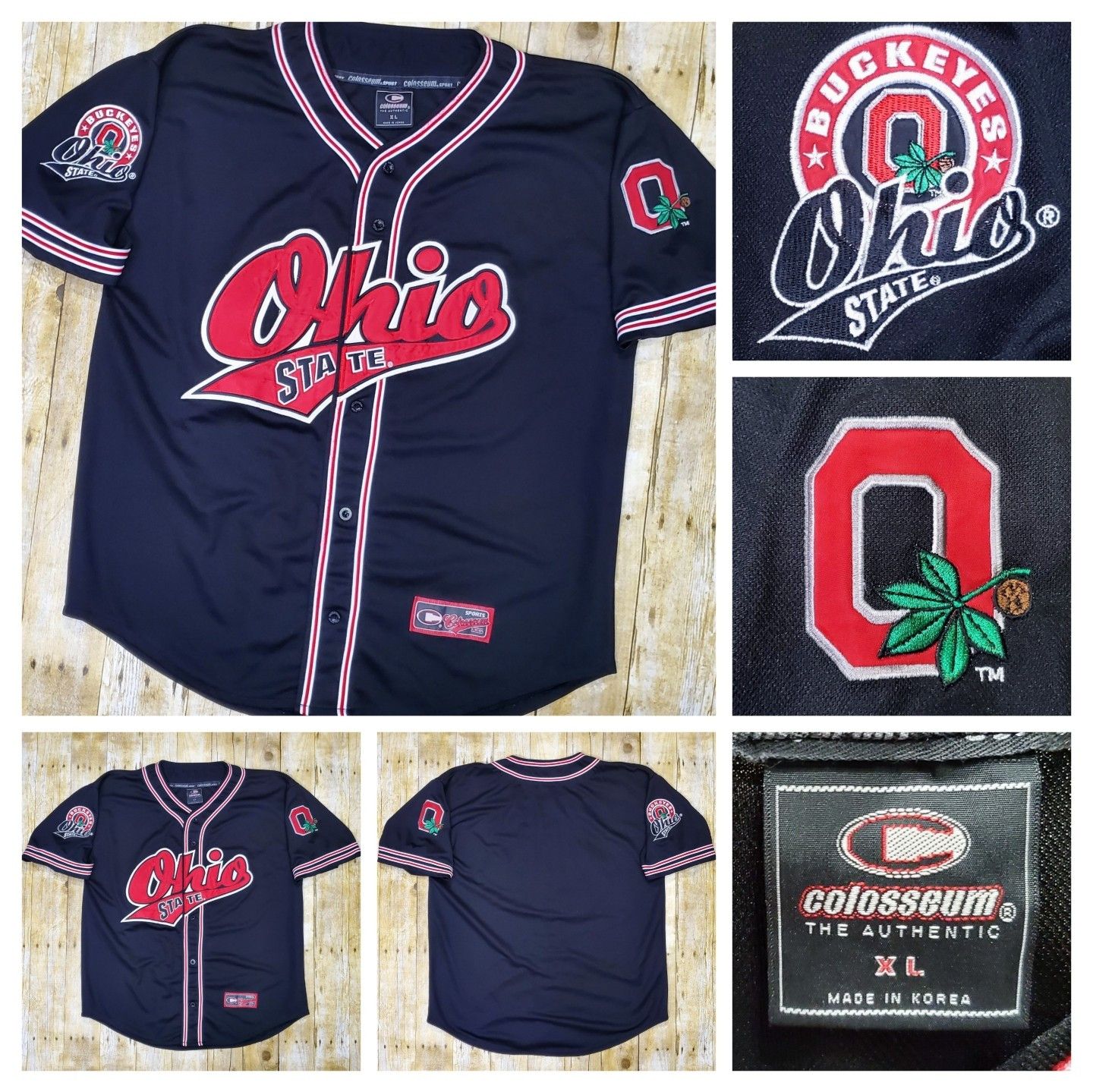 Colosseum Athletics Vtg Colosseum Ohio State Buckeyes Jersey Rare Black Version Size US XL / EU 56 / 4 - 1 Thumbnail