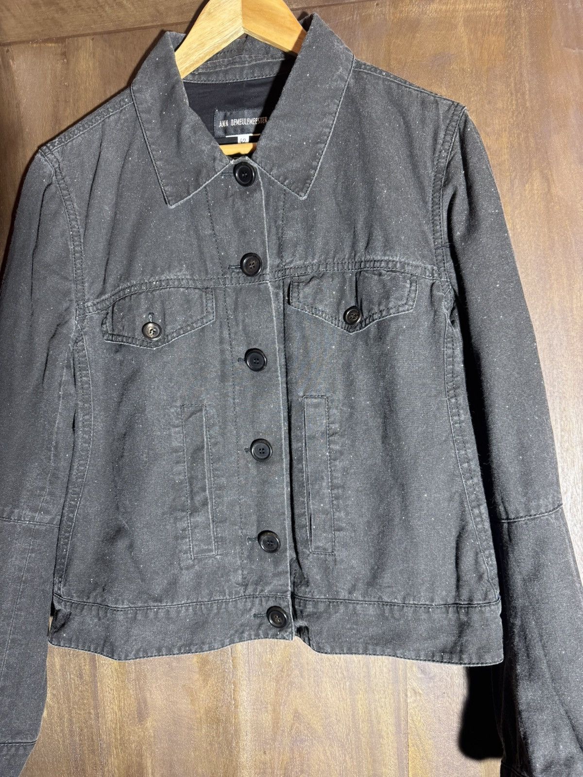 Ann Demeulemeester Ann demeulemeester vintage washed black glitter jacket 42 Size M / US 6-8 / IT 42-44 - 6 Thumbnail