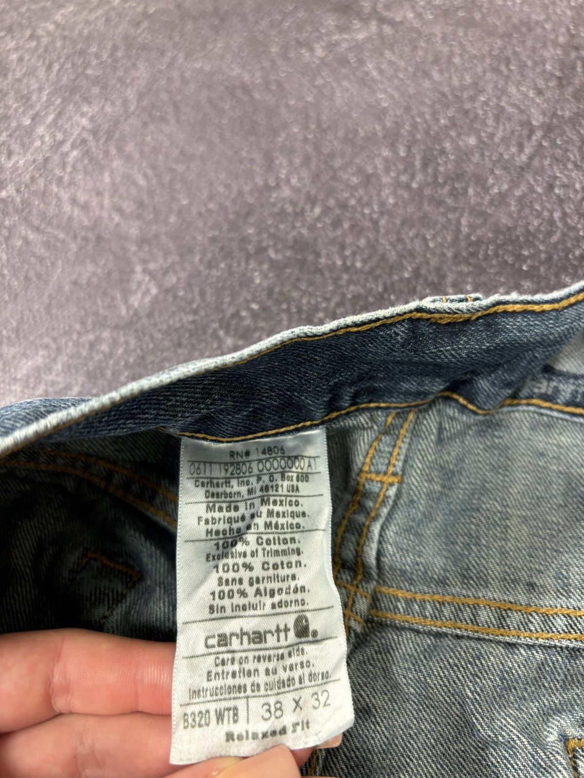 Carhartt Vintage Carhartt Blue Work Denim Relaxed Fit Baggy Jeans Size US 38 / EU 54 - 13 Thumbnail