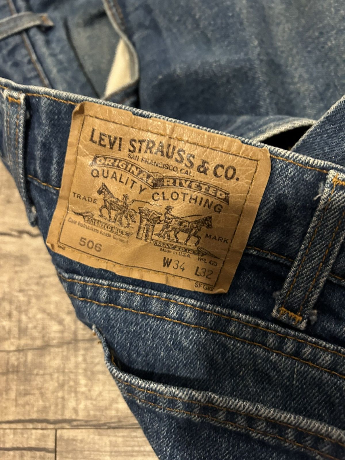 Levi's Vintage Clothing Vintage Levi’s 506 Jeans USA Made Orange Tag 34x32 Size US 32 / EU 48 - 6 Thumbnail