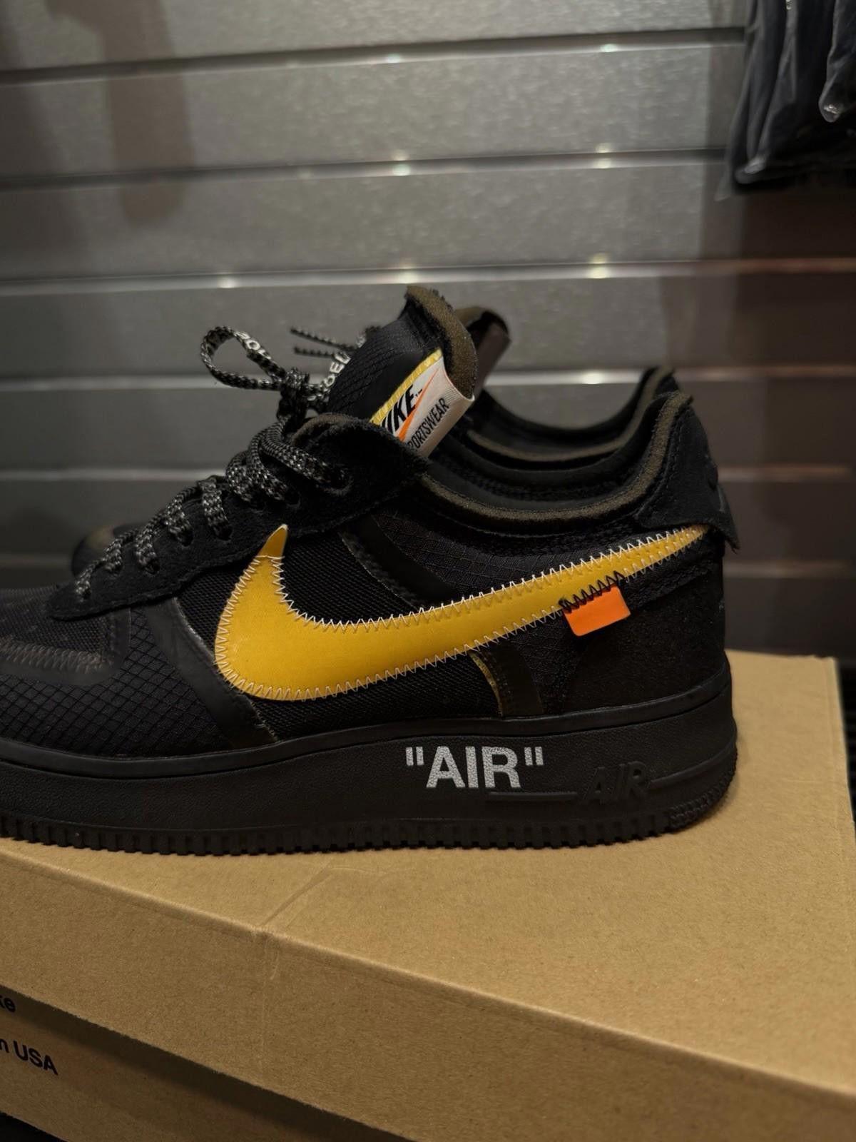 Nike Size 9 - Nike Air Force 1 Low x OFF-WHITE Black 2018 Mens Size US 9 / EU 42 - 10 Thumbnail