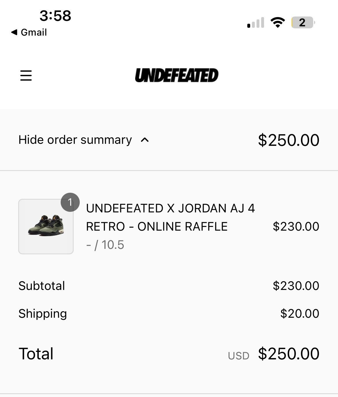 Jordan Brand × Undefeated Jordan 4 Undefeated Size 10.5 PREORDER Size US 10.5 / EU 43-44 - 7 Thumbnail