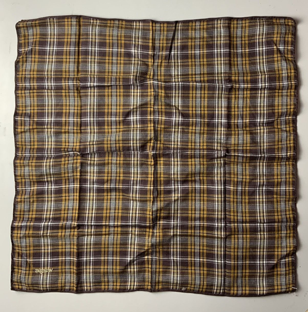Japanese Brand Wrangler Striped Brown Vintage Japan Handkerchief Size ONE SIZE - 8 Thumbnail