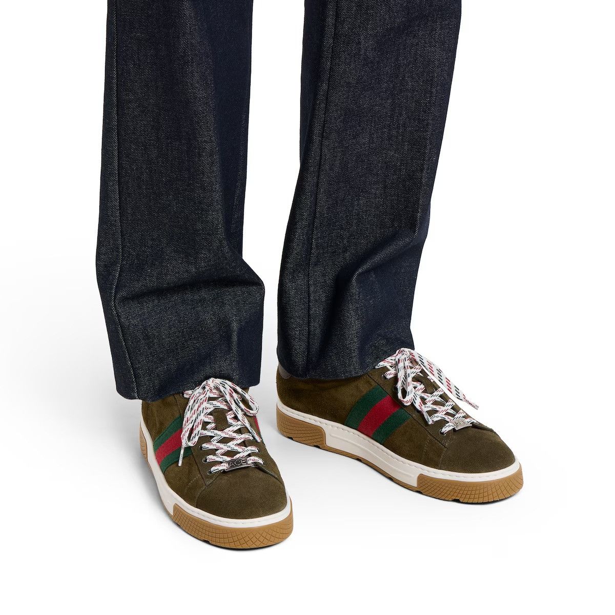Gucci os11x0526 Ace Sneakers With Web in Multicolor Size US 8 / EU 41 - 2 Thumbnail