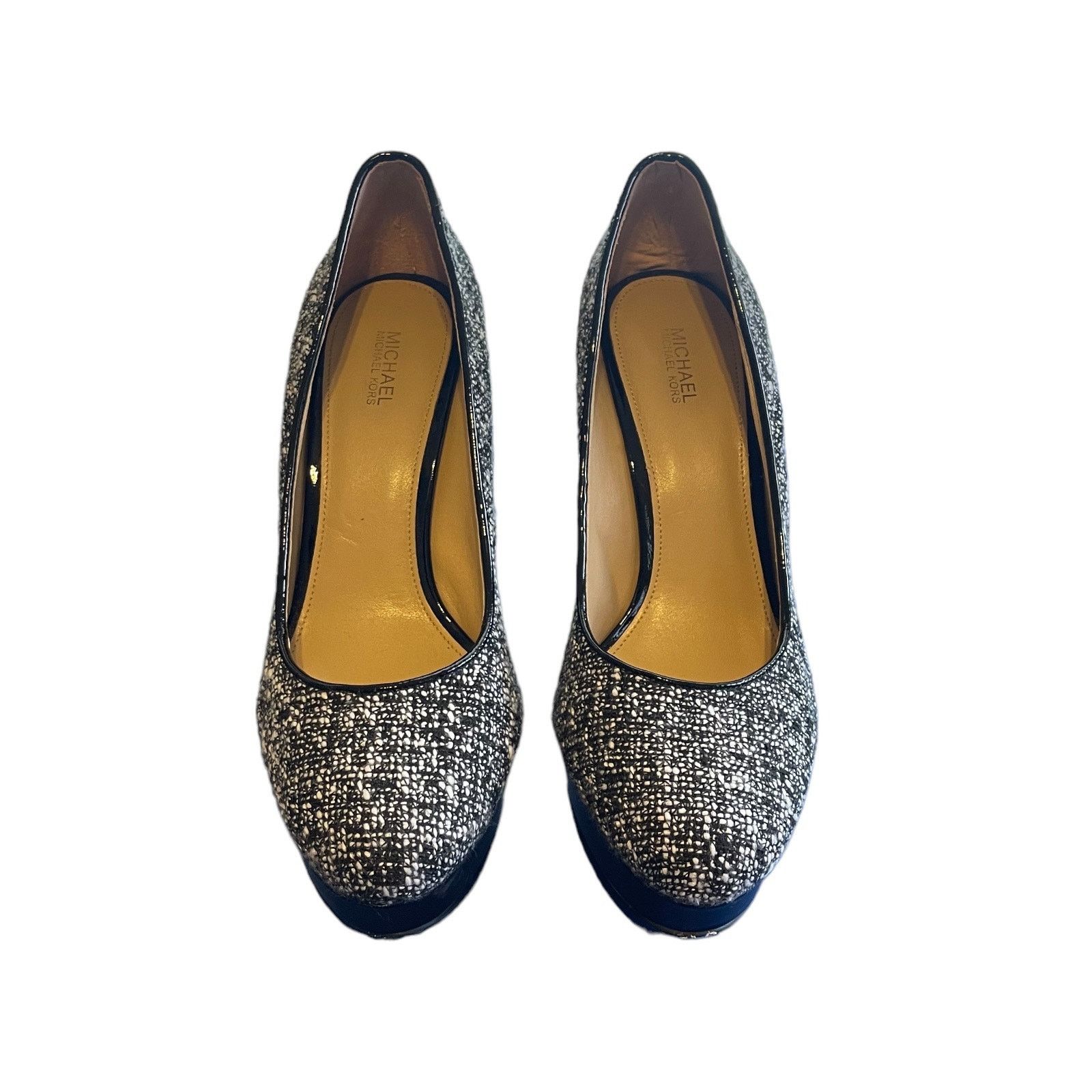 Michael Kors Michael Kors Sabrina Tweed Pumps Chain Heel SZ 9 Retail $150 Size US 9 / IT 39 - 9 Thumbnail