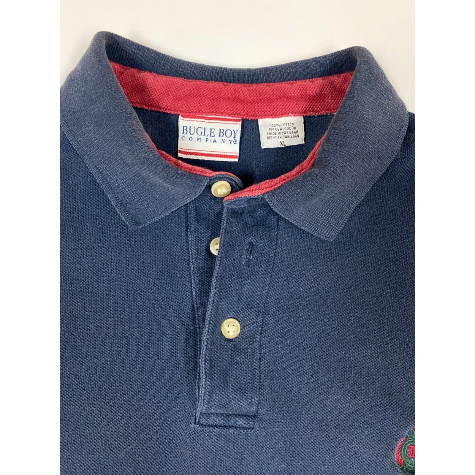 Bugle Boy Bugle Boy Polo Shirt XL Blue Mens Short Sleeve Collared Logo Classic Knit Polyester Golf Size US XL / EU 56 / 4 - 4 Thumbnail
