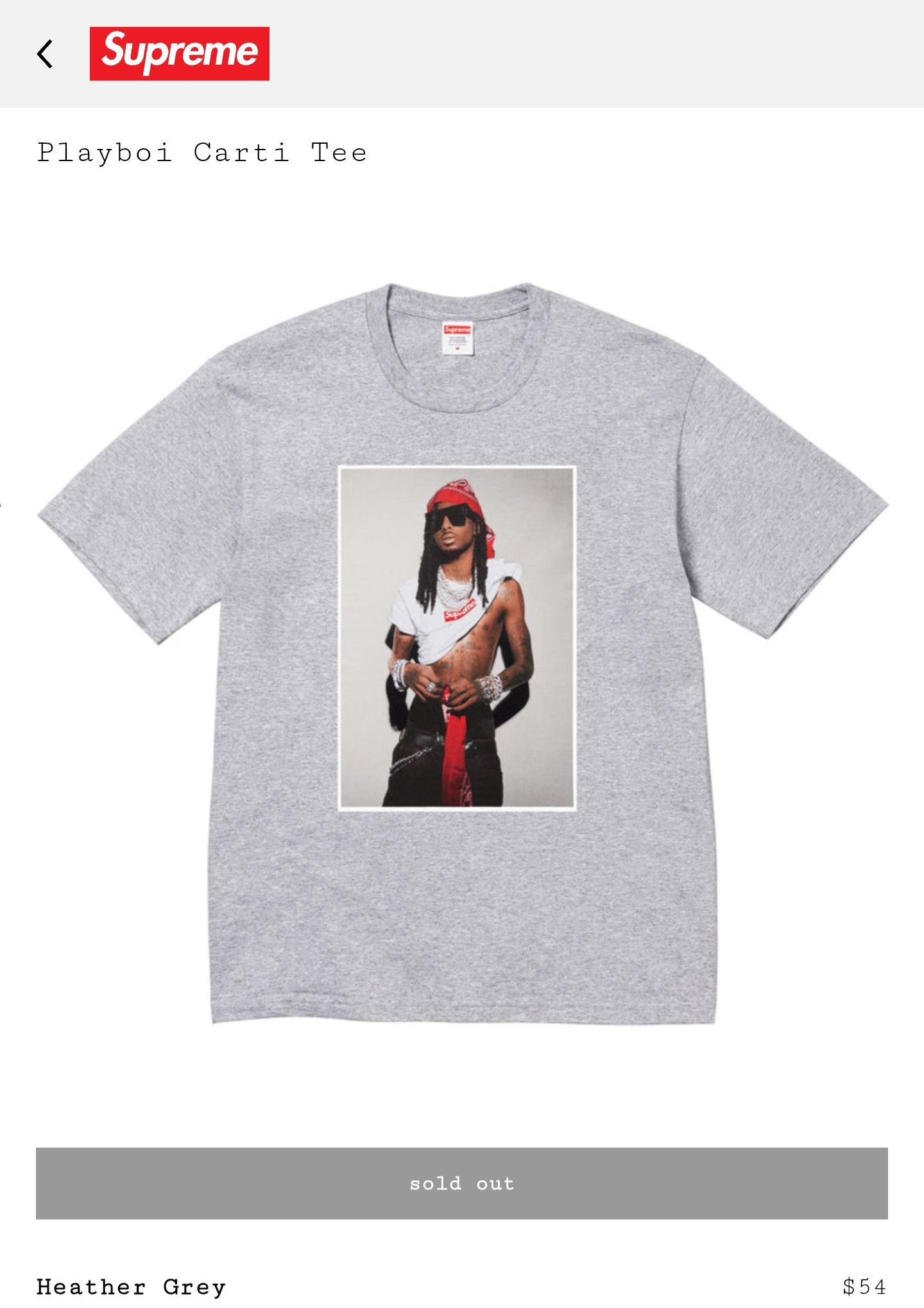 Supreme ファッション Supreme Playboi Carti Tee 