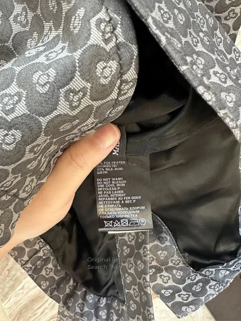 Ann Demeulemeester Ann Demeulemeester Silk Gray Pattern Blazer. Size US S / EU 44-46 / 1 - 5 Thumbnail