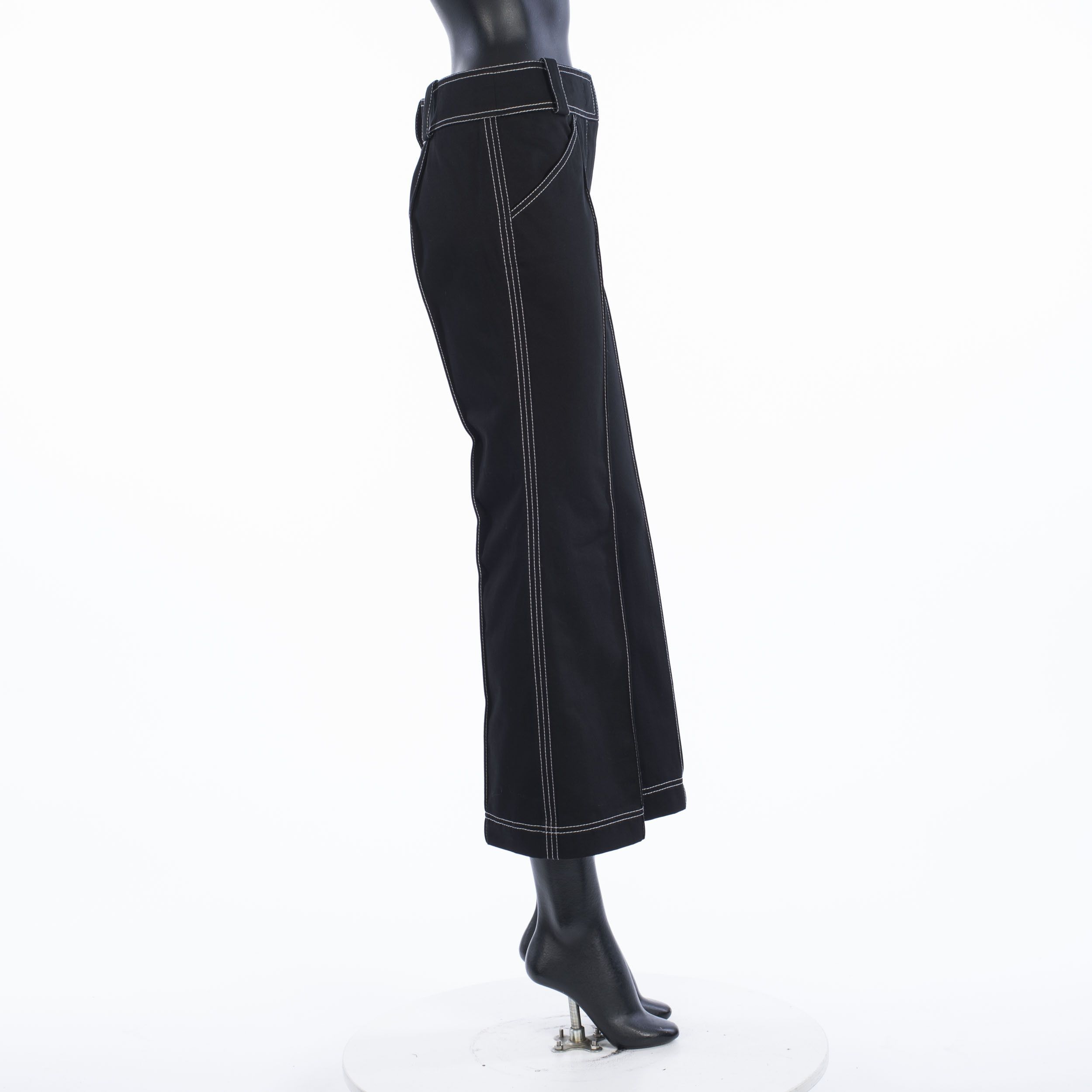 Fendi Pants In Black Cotton With Contrasting Stitch Detailing Size 27" / US 4 / IT 40 - 7 Thumbnail