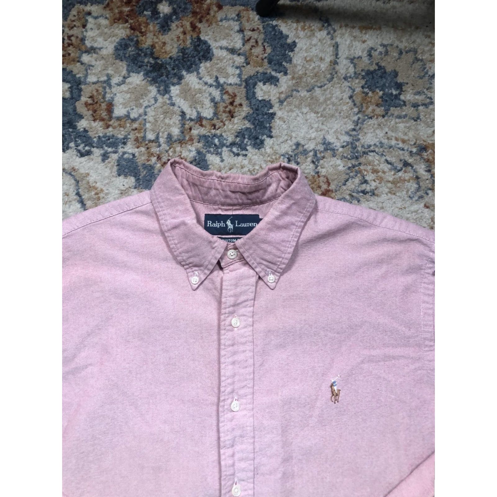 Ralph Lauren Ralph Lauren Shirt Mens XL Pink Custom Fit Button Down Oxford Long Sleeve Size US XL / EU 56 / 4 - 2 Thumbnail