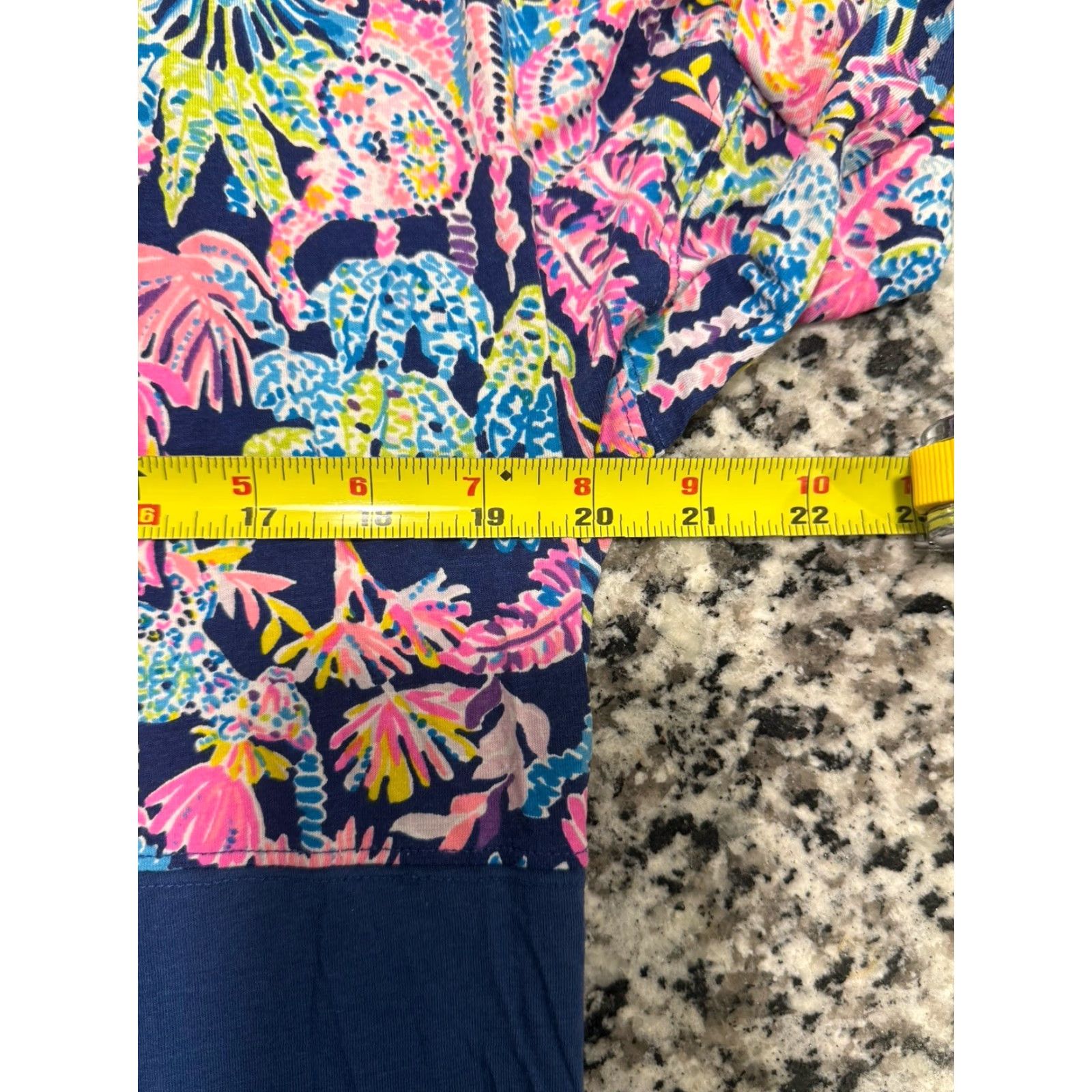 Lilly Pulitzer Lilly Pulitzer Finn Top Shirt Women M Oyster Bay Navy Multicolor Pop 90s Style Size M / US 6-8 / IT 42-44 - 3 Thumbnail