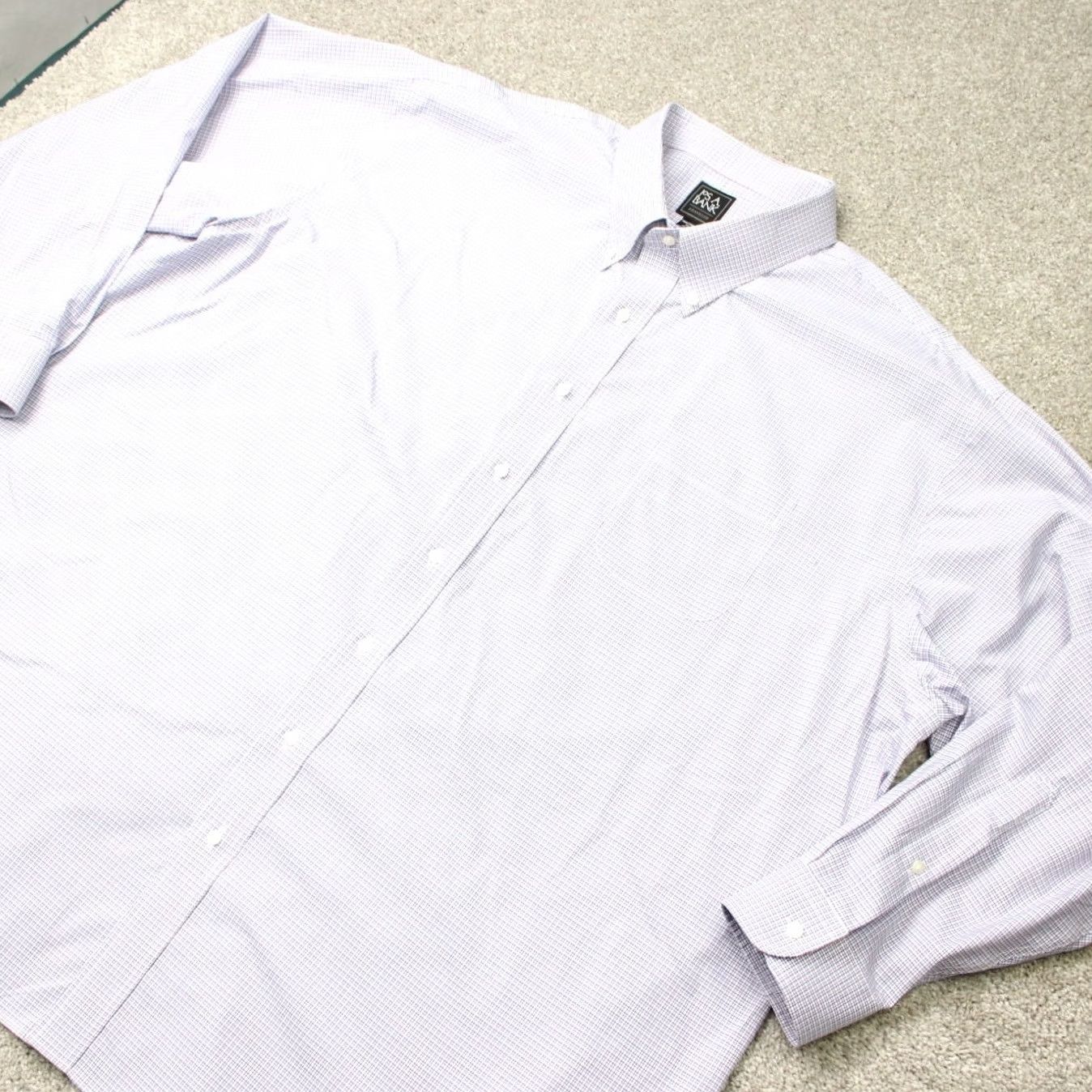 Jos. A. Bank Jos A Bank Shirt Men 20, 36 Blue/Red Traveler Traditional Fit Cotton Long Sleeve Size US XXL / EU 58 / 5 - 3 Thumbnail