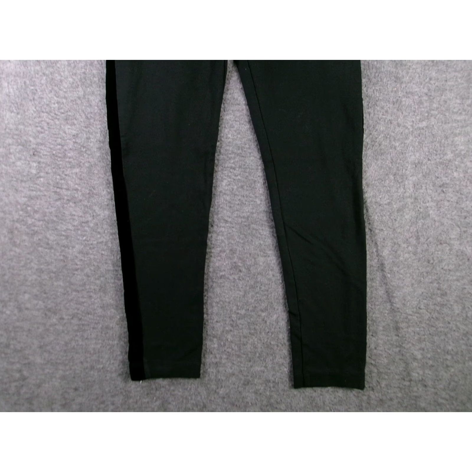 Vintage Lysse Leggings Womens M Black High Waist Velvet Side Stripe Stretch Athleisure Size 32" / US 10 / IT 46 - 3 Thumbnail