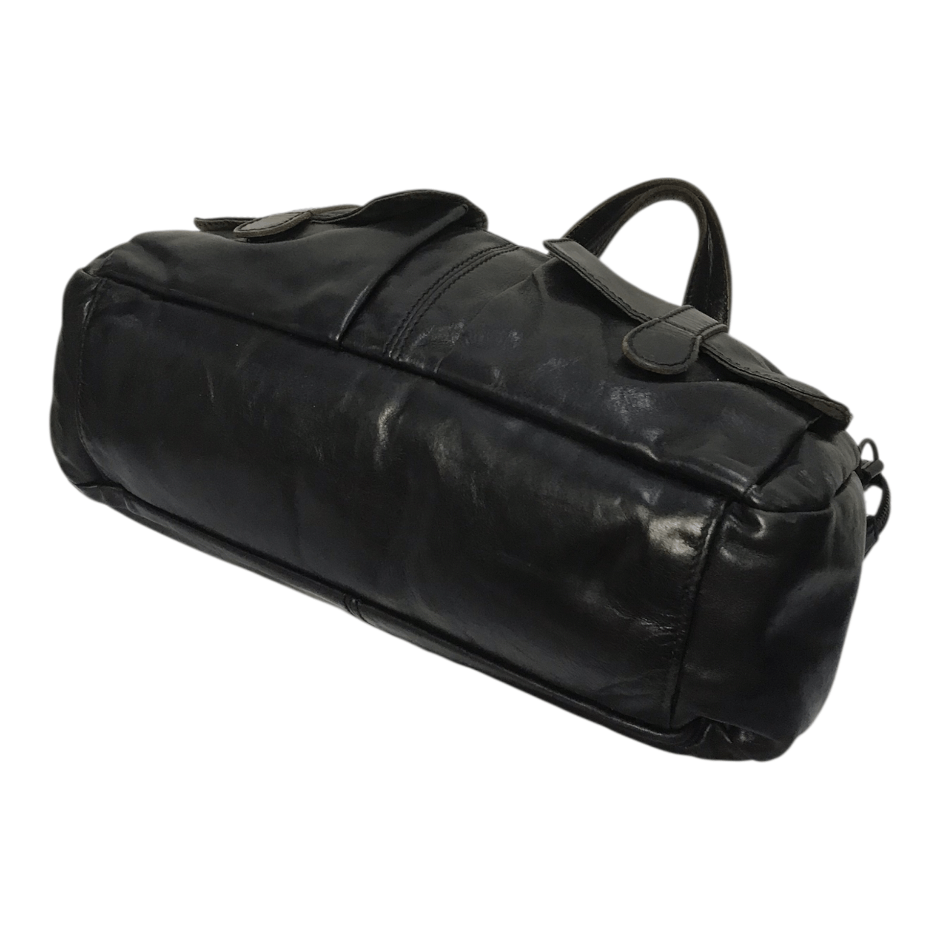 Genuine Leather Griff Black Leather Bag Size ONE SIZE - 7 Thumbnail