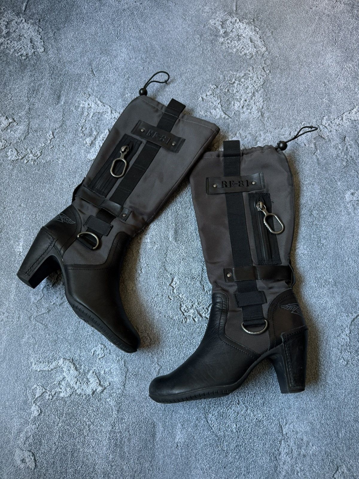 Replay Replay Leather Double Zip Adjustable Riding Boots Lgb Guidi Size US 9 / IT 39 - 11 Thumbnail