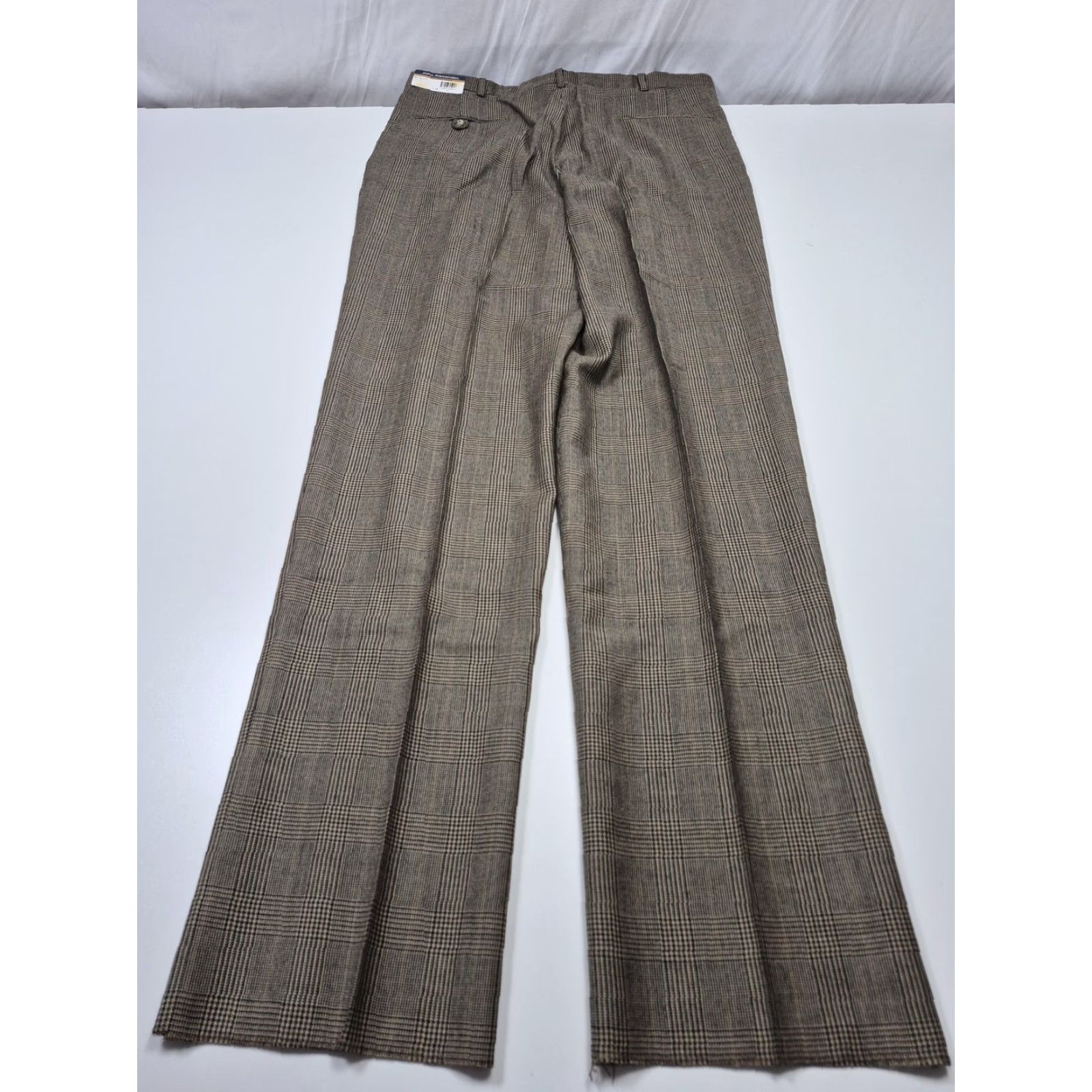 Vintage VINTAGE John Alexander Dress Pants Mens 38x36 Brown Plaid Wool Pleated Unhemmed NWT Size US 38 / EU 54 - 6 Thumbnail