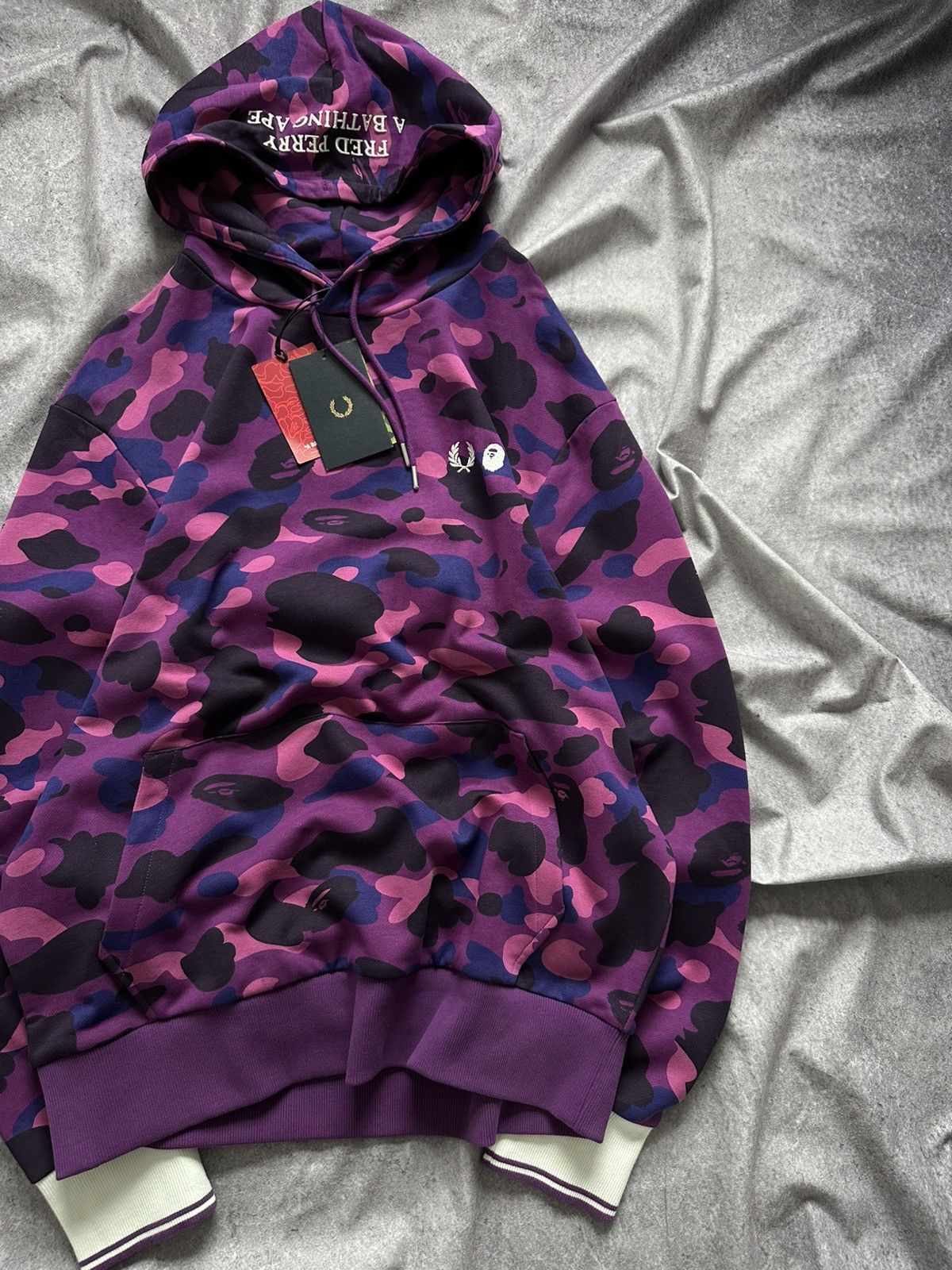 Bape × Fred Perry Bape x Fred Perry Color Camo Pullover Hoodie Size US XL / EU 56 / 4 - 2 Thumbnail