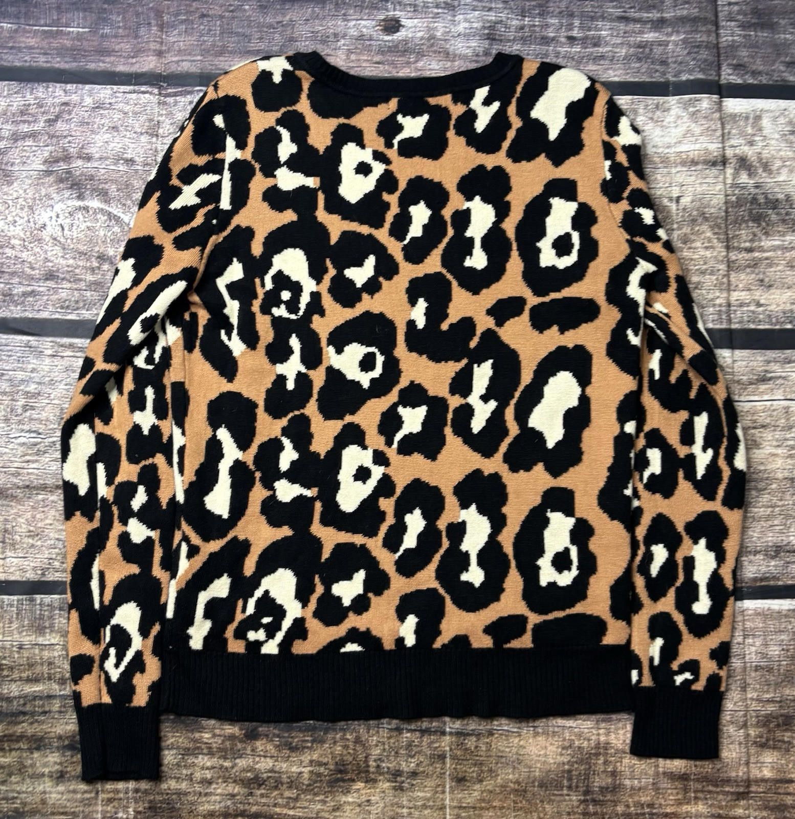 Saks Fifth Avenue Saks Fifth Avenue Sweater Women Small P Leopard Rabbit Hair Size S / US 4 / IT 40 - 3 Thumbnail