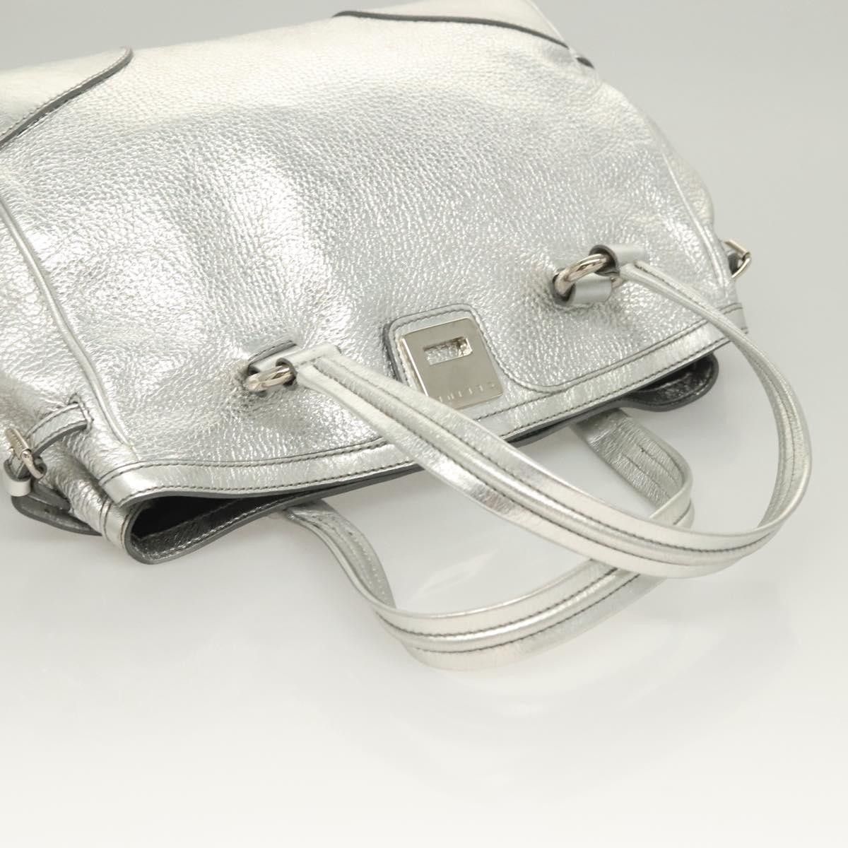 Celine CELINE Tote Bag Leather Silver Size ONE SIZE - 6 Thumbnail