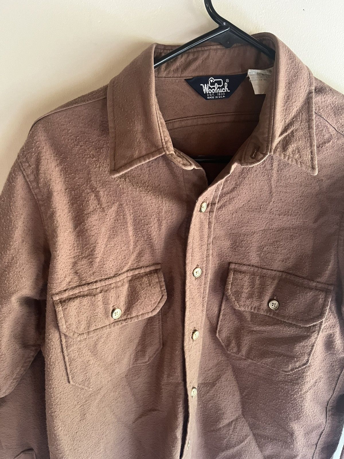 Woolrich Woolen Mills VTG Woolrich Brown Cotton Chamois Flannel Made In USA Medium Size US M / EU 48-50 / 2 - 2 Thumbnail