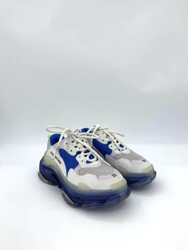 Balenciaga Balenciaga Blue and White Air Cushion Color-Block Mesh Low- Size US 5 / EU 37 - 2 Thumbnail